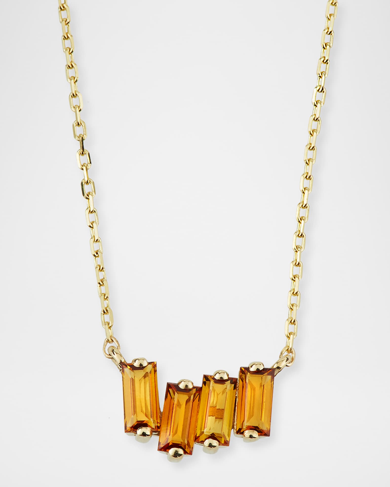 KALAN by Suzanne Kalan 14k Gold Pink Topaz Fireworks Necklace