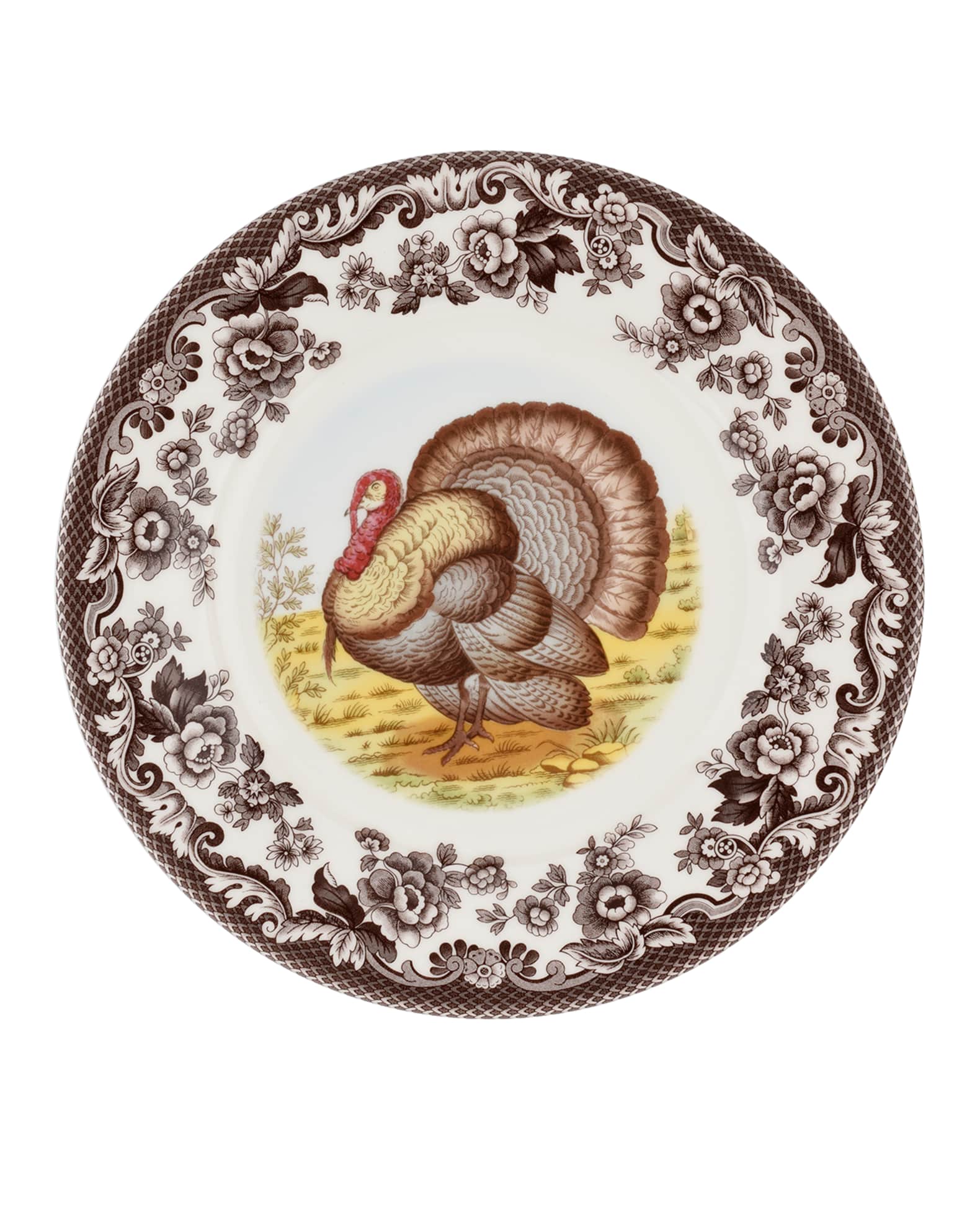 Spode Woodland Turkey Luncheon Plate Neiman Marcus