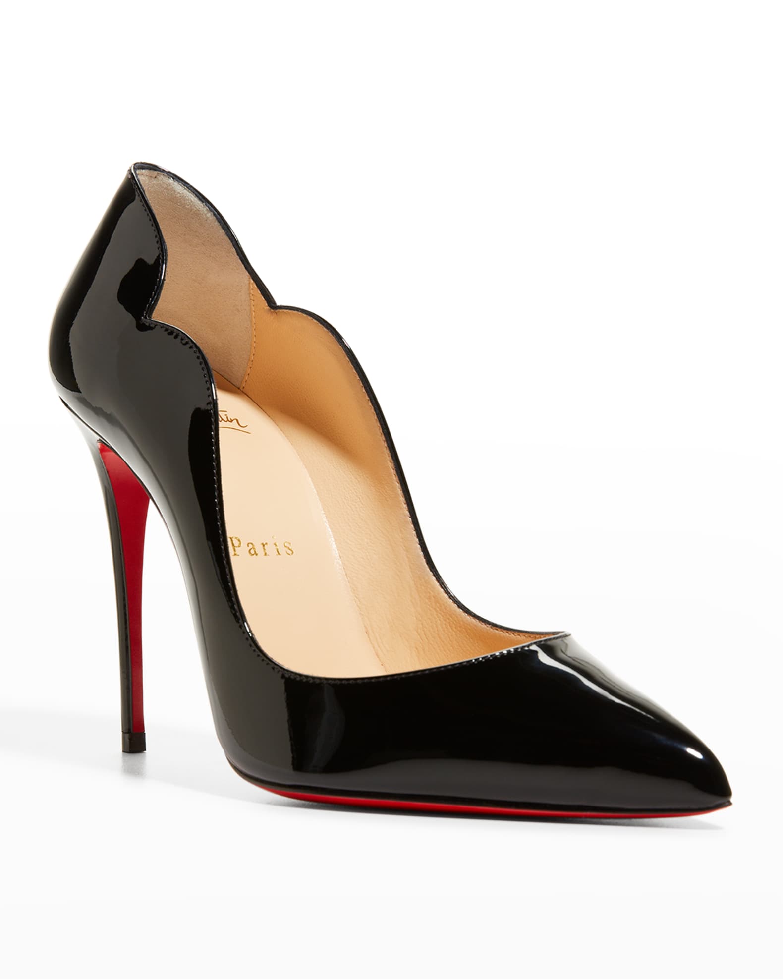 Christian Louboutin Hot Chick 100 Patent Red Sole High-Heel Pumps ...