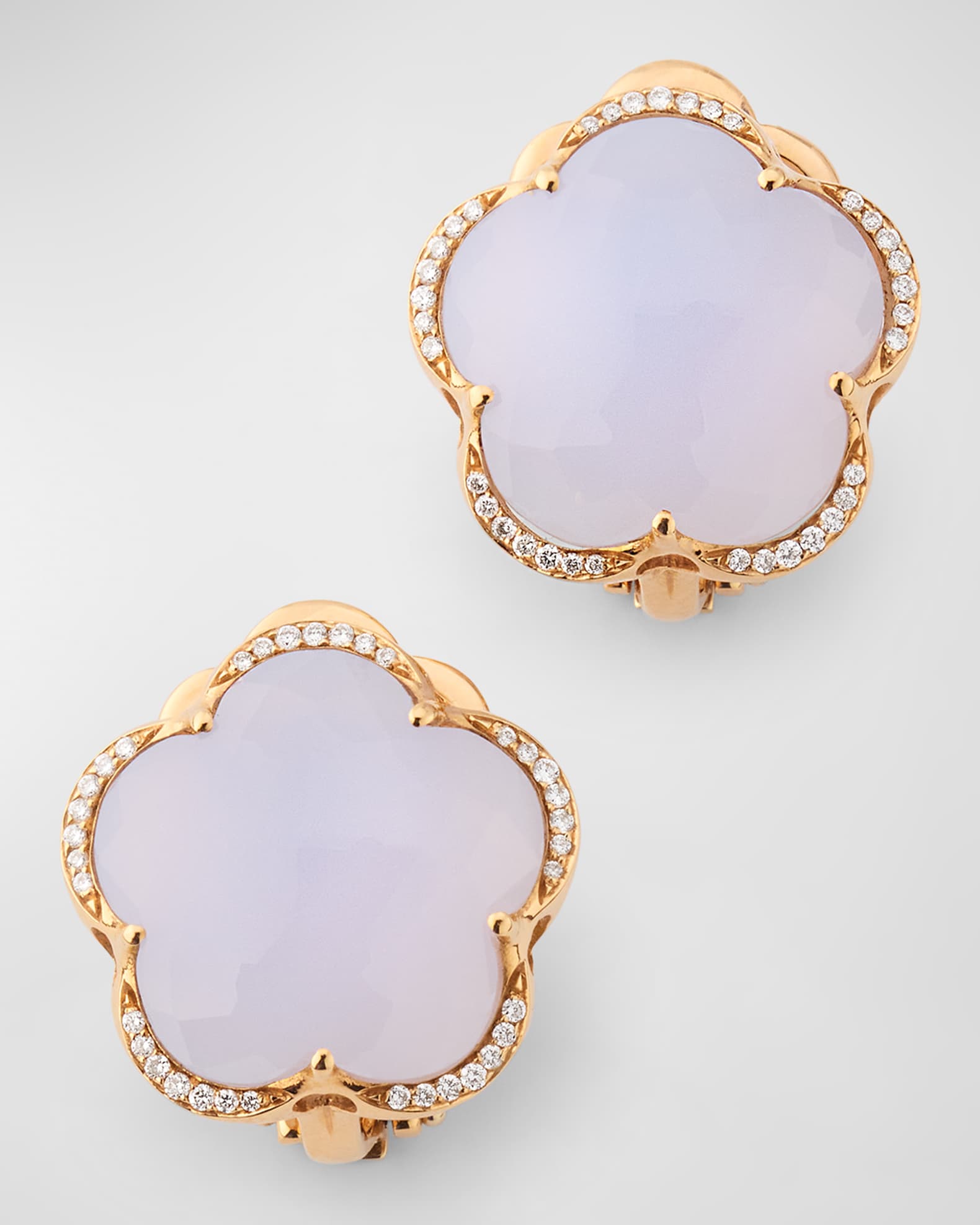 Van Cleef Blue Chalcedony Earrings Pasquale Bruni Bon Ton 18k Rose