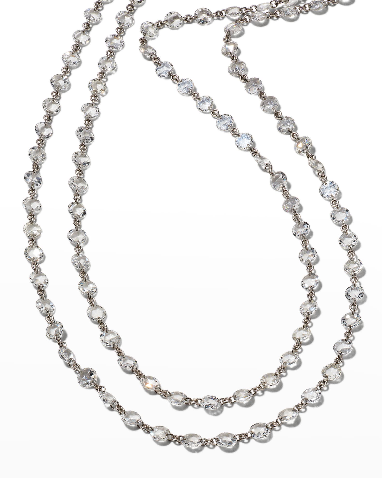 64 Facets Long Rose-Cut Diamond Necklace | Neiman Marcus