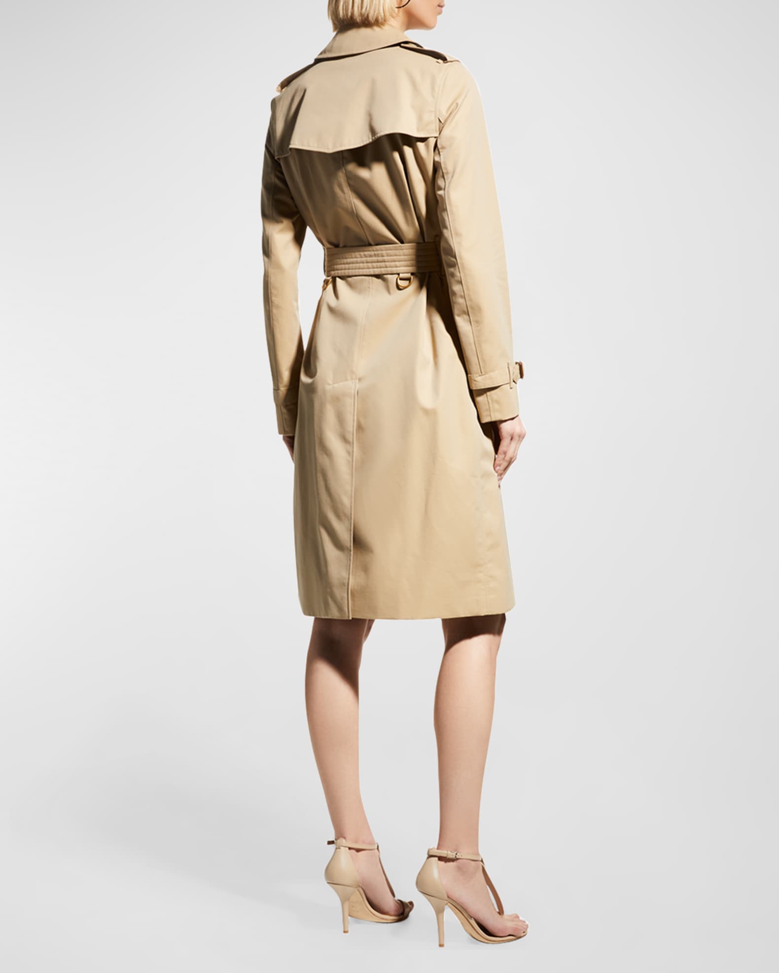 Burberry Kensington Heritage Belted Long Trench Coat | Neiman Marcus