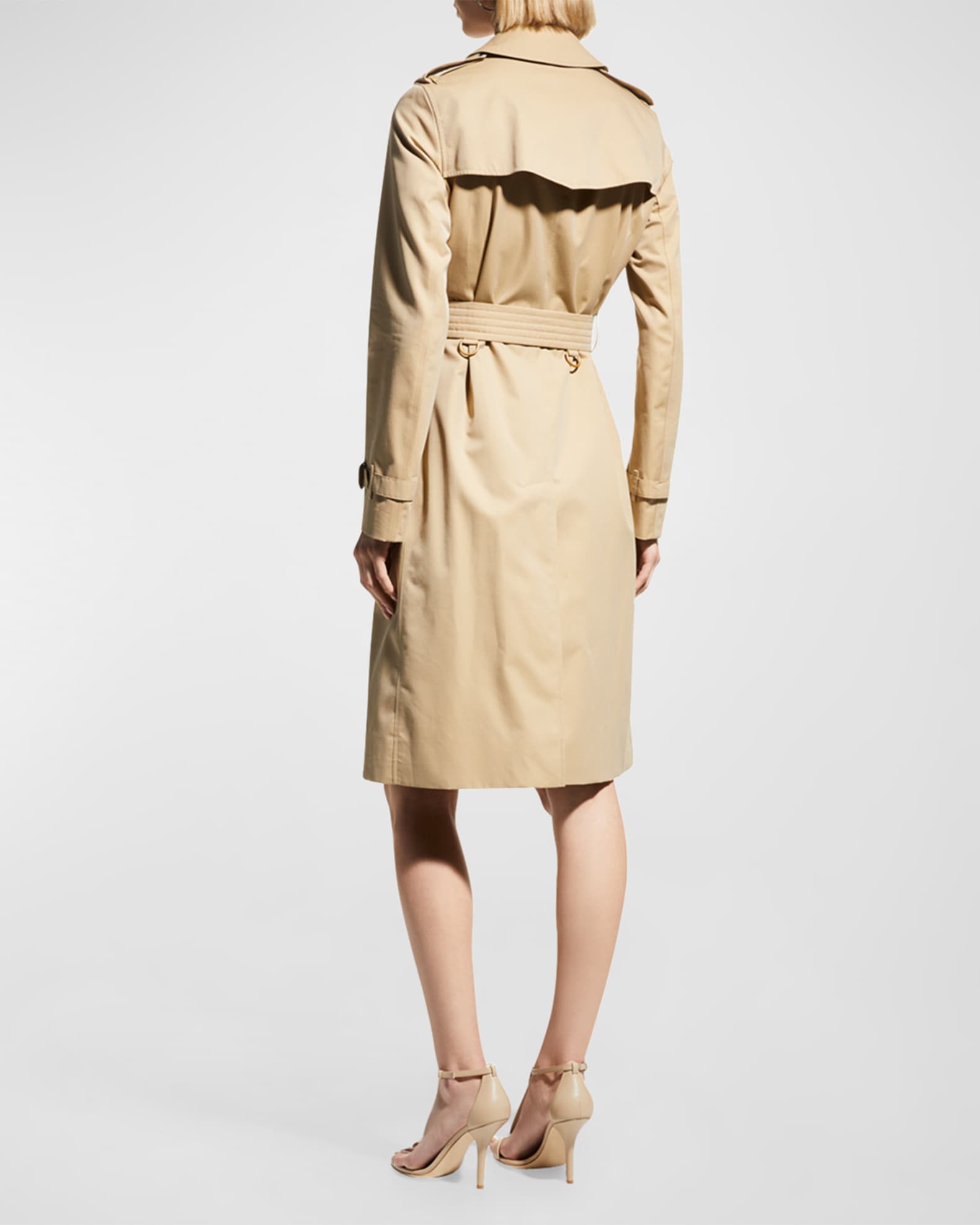 Burberry Kensington Heritage Belted Long Trench Coat | Neiman Marcus