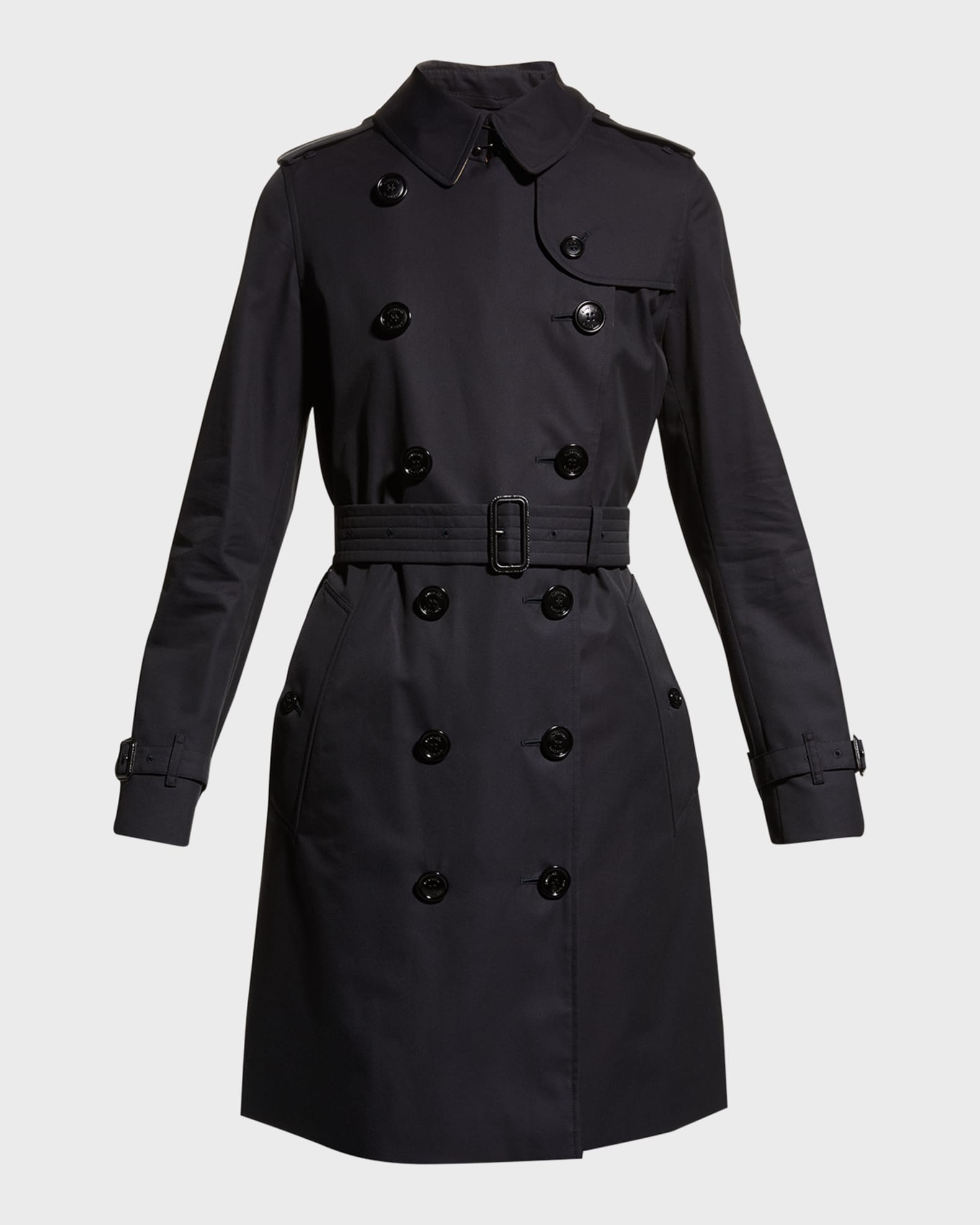 Burberry Kensington Heritage Belted Long Trench Coat | Neiman Marcus
