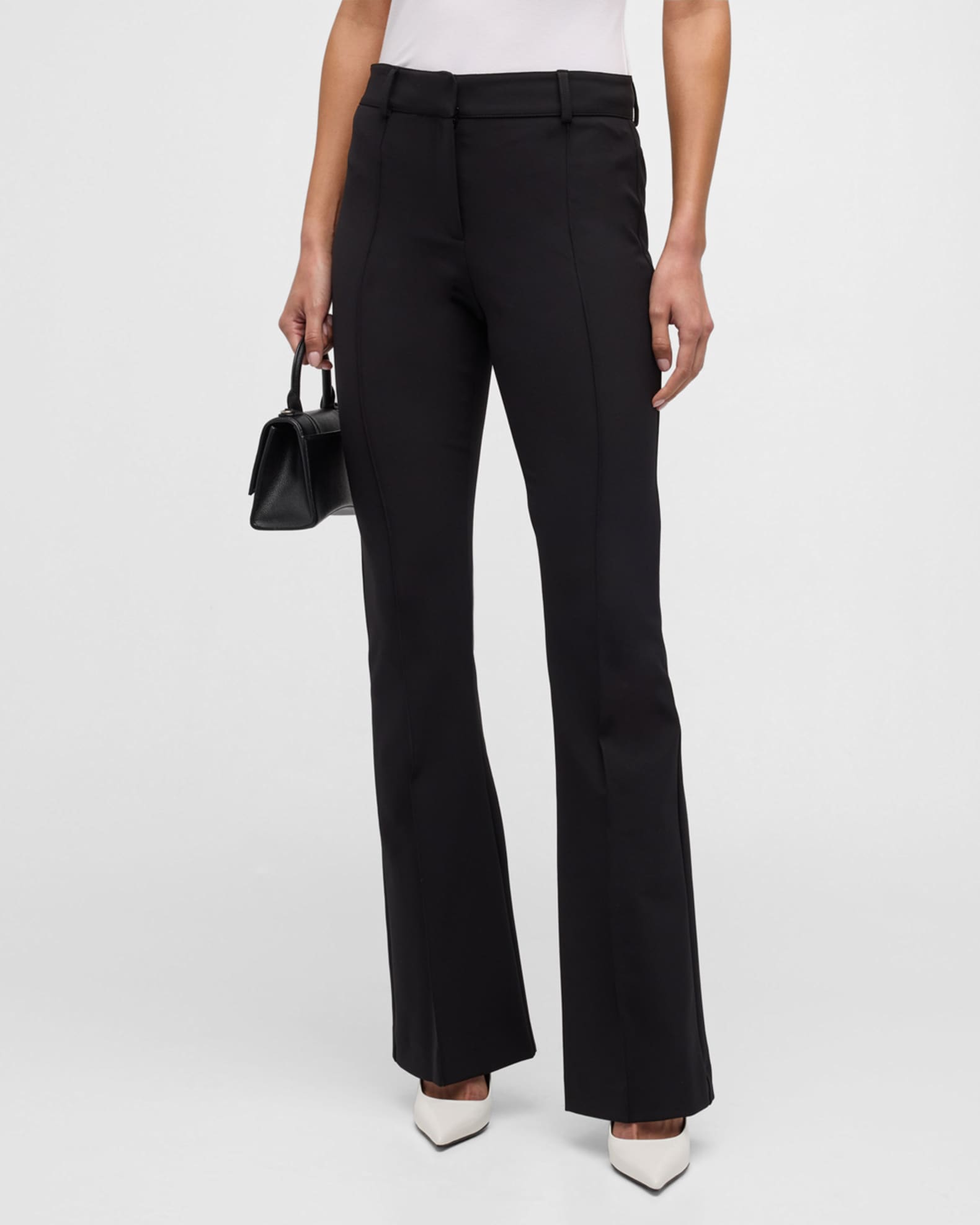 Hibiscus Pintuck Boot-Cut Pants 1