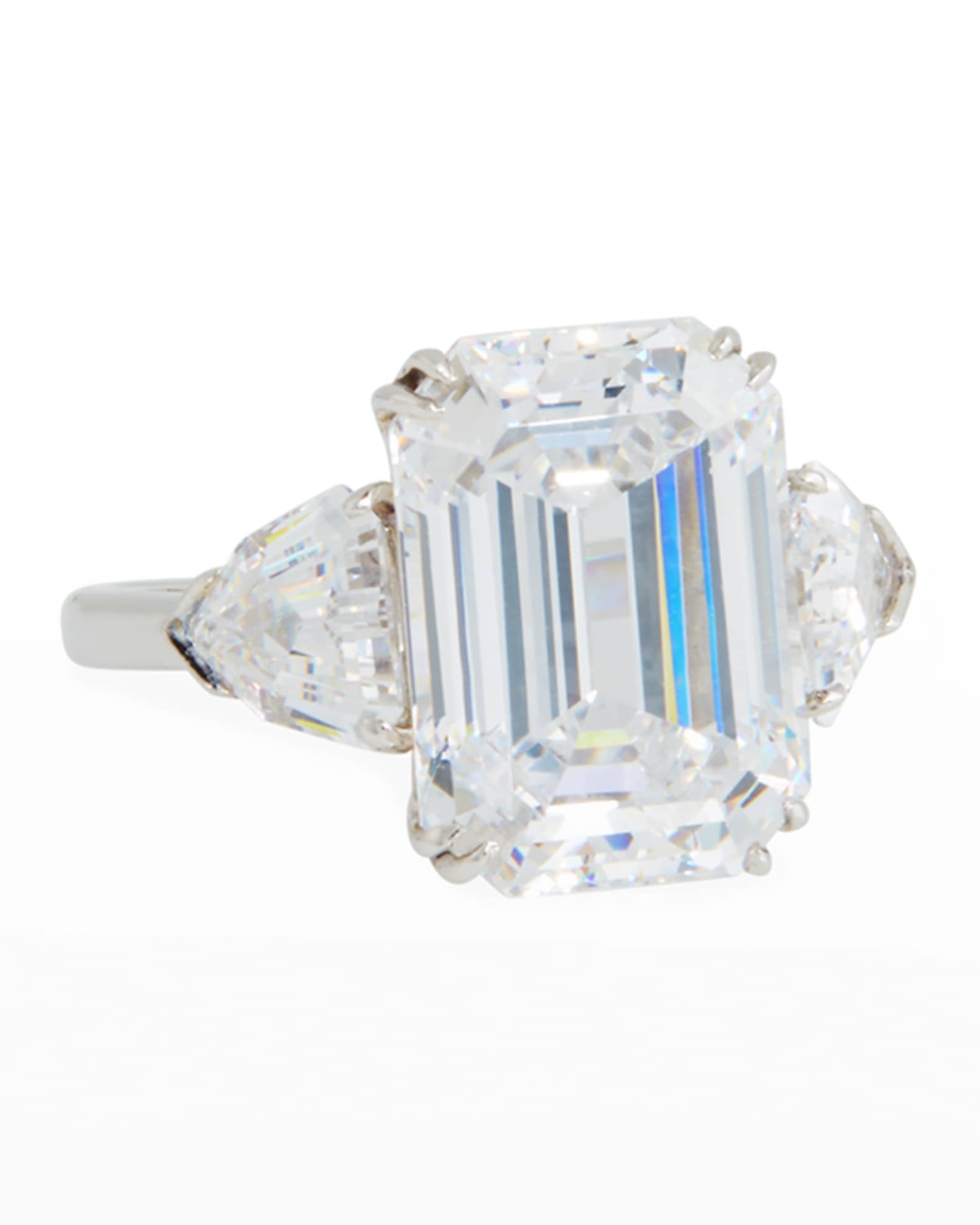 Fantasia by DeSerio 10 TCW 14k White Gold Triple Cubic Zirconia