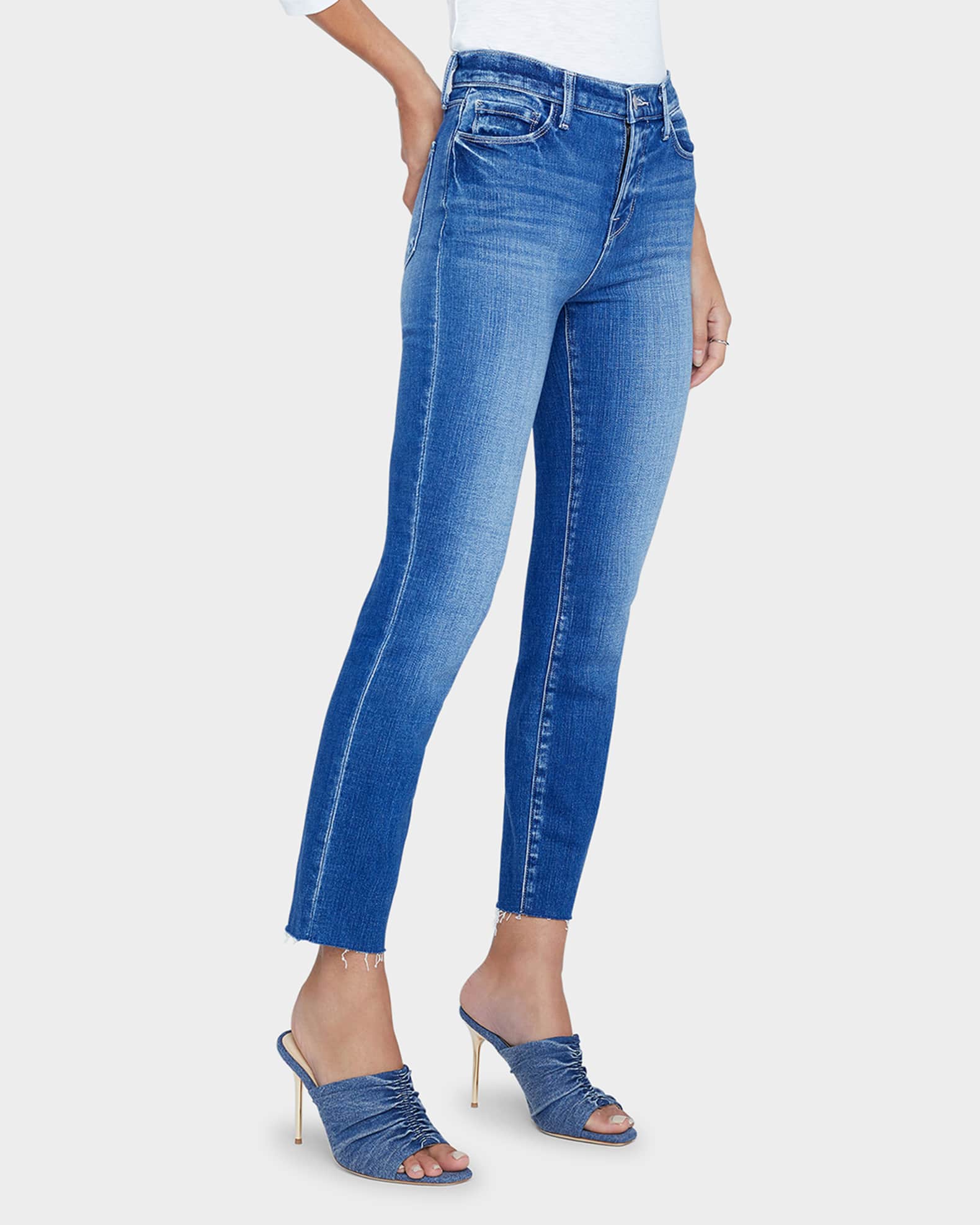 L'Agence Sada Cropped Slim Jeans | Neiman Marcus