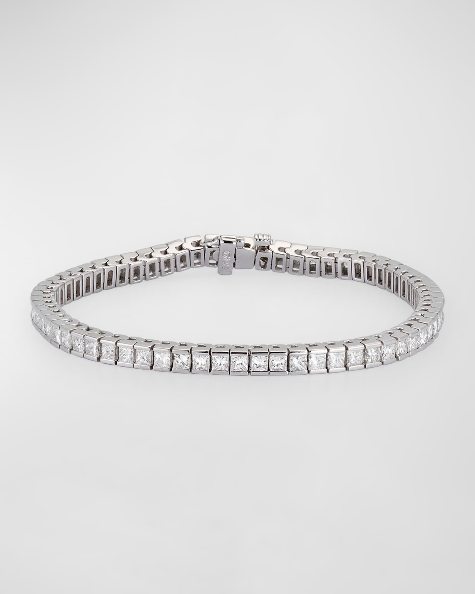 Princess cut diamond bracelet white gold sale