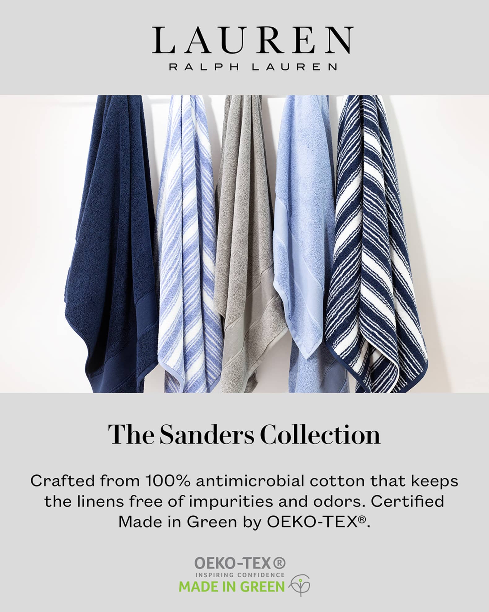 Lauren Ralph Lauren Sanders Antimicrobial Bath Sheet Neiman Marcus
