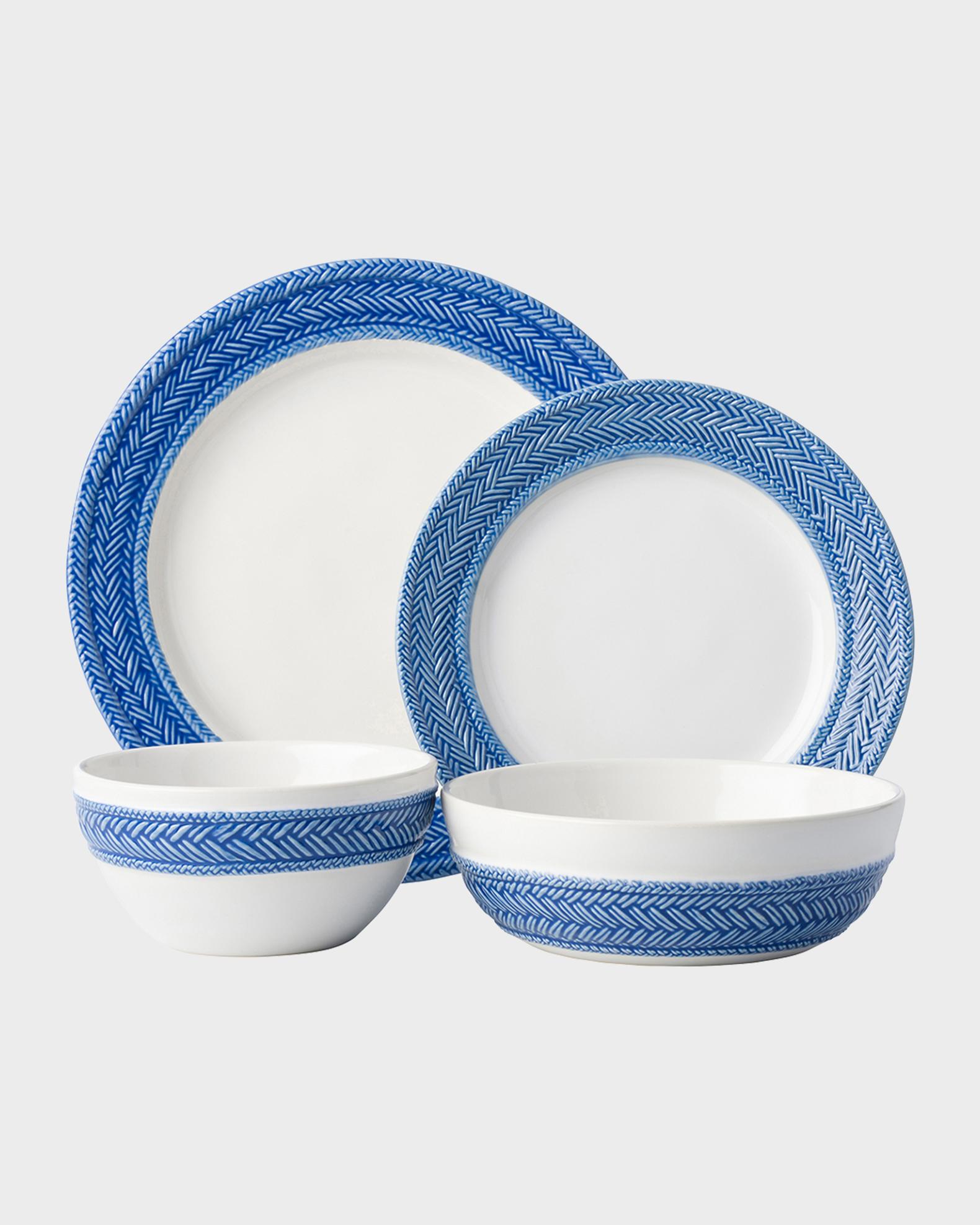 Juliska Le Panier 4pc Place Setting - Delft Blue | Neiman Marcus