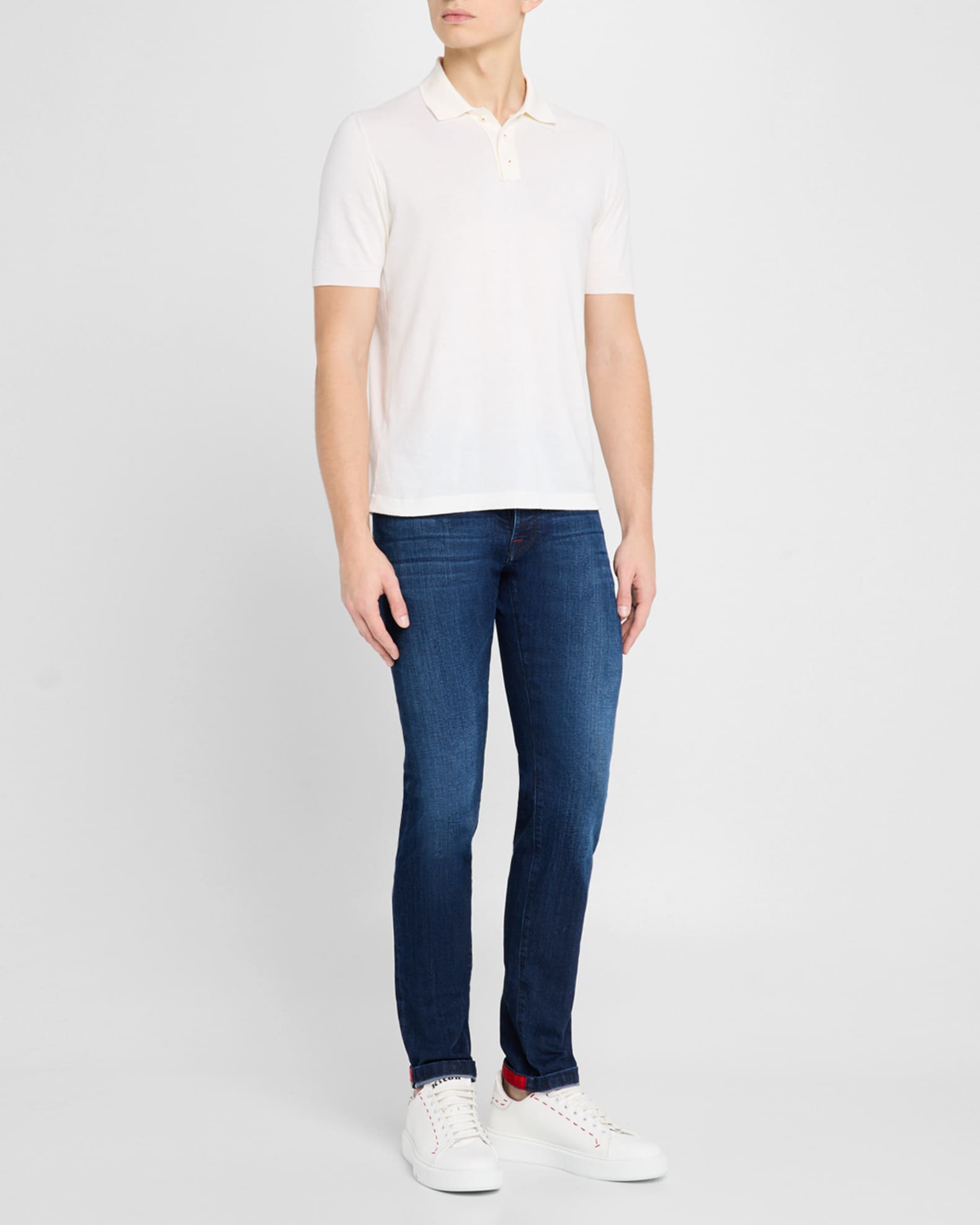 Men's Slim Fit Medium Wash Denim Jeans 1