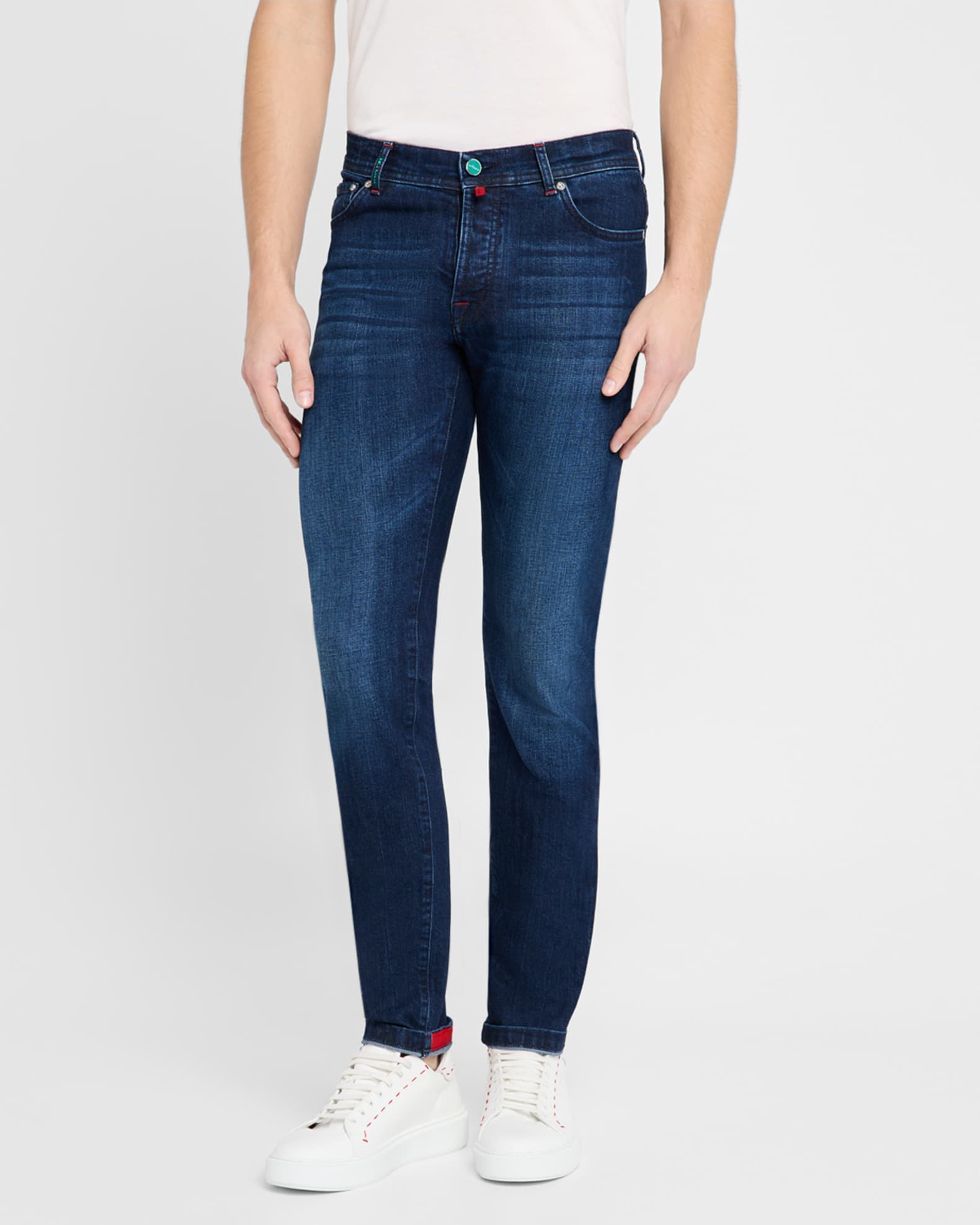 【U LAN】24SS★ [U-DENIM/SP PD] Keto Washing Denim Mini SK Denim 24/7 Skinny Leg Women's size 26W Medium Wash Blue