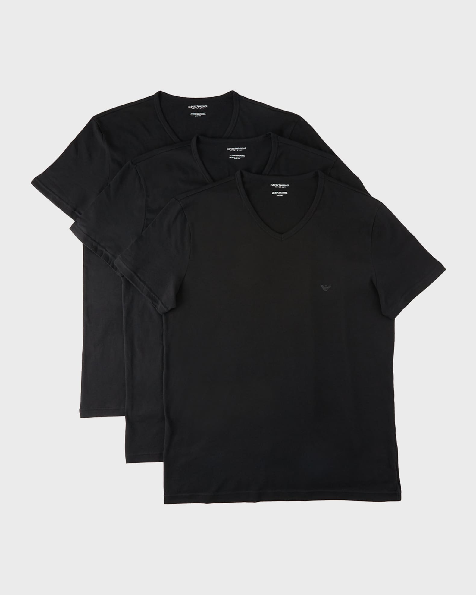 Emporio Armani Men's V-Neck Three-Pack T-Shirts | Neiman Marcus