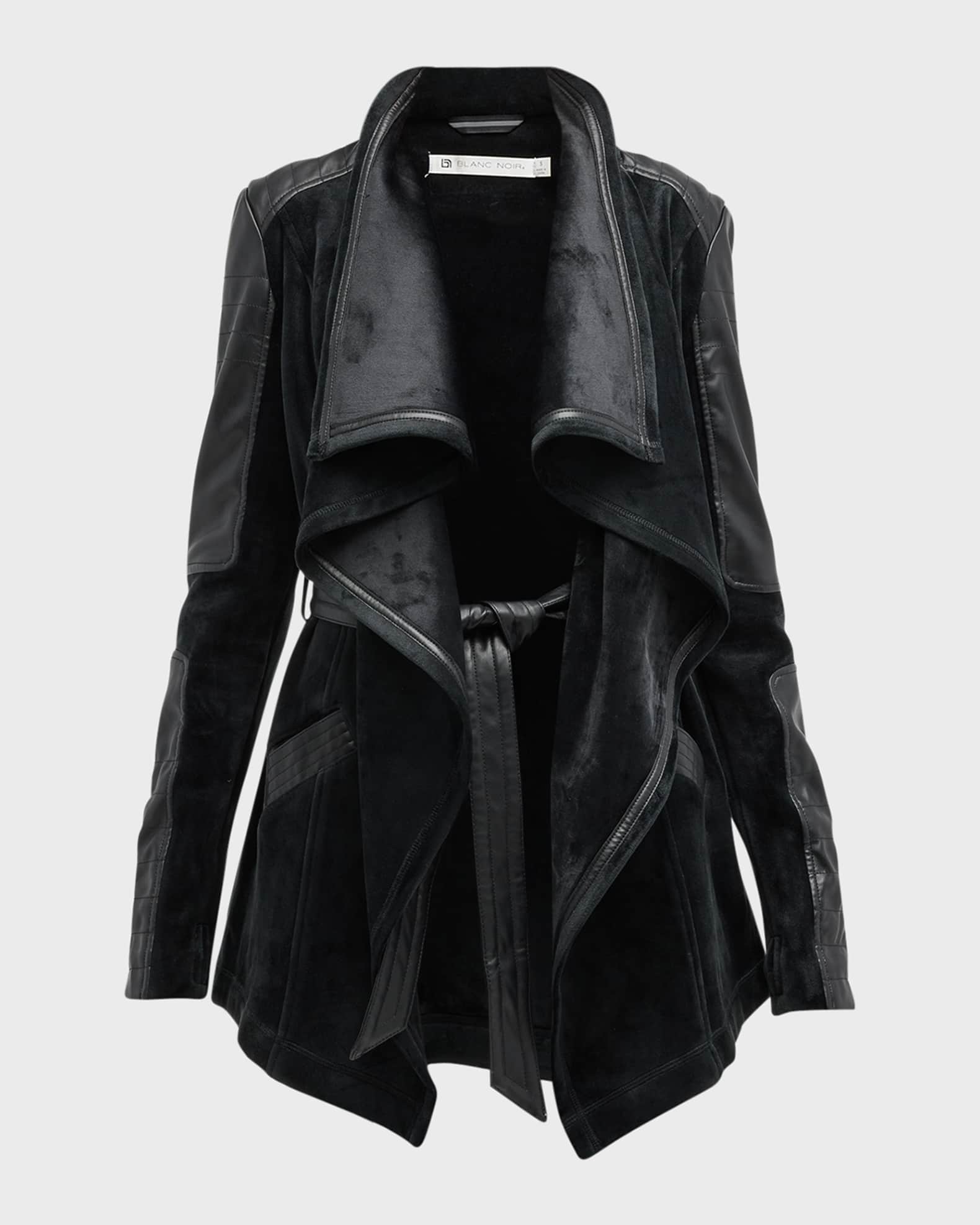 Drape Velour Jacket - Black main image 1