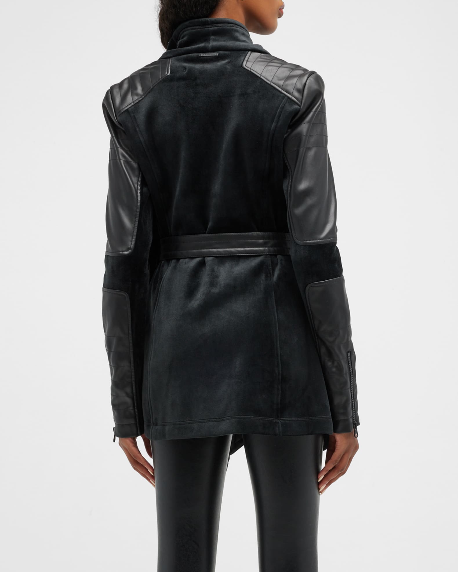 REGATE VELOUR JACKET, NOIR