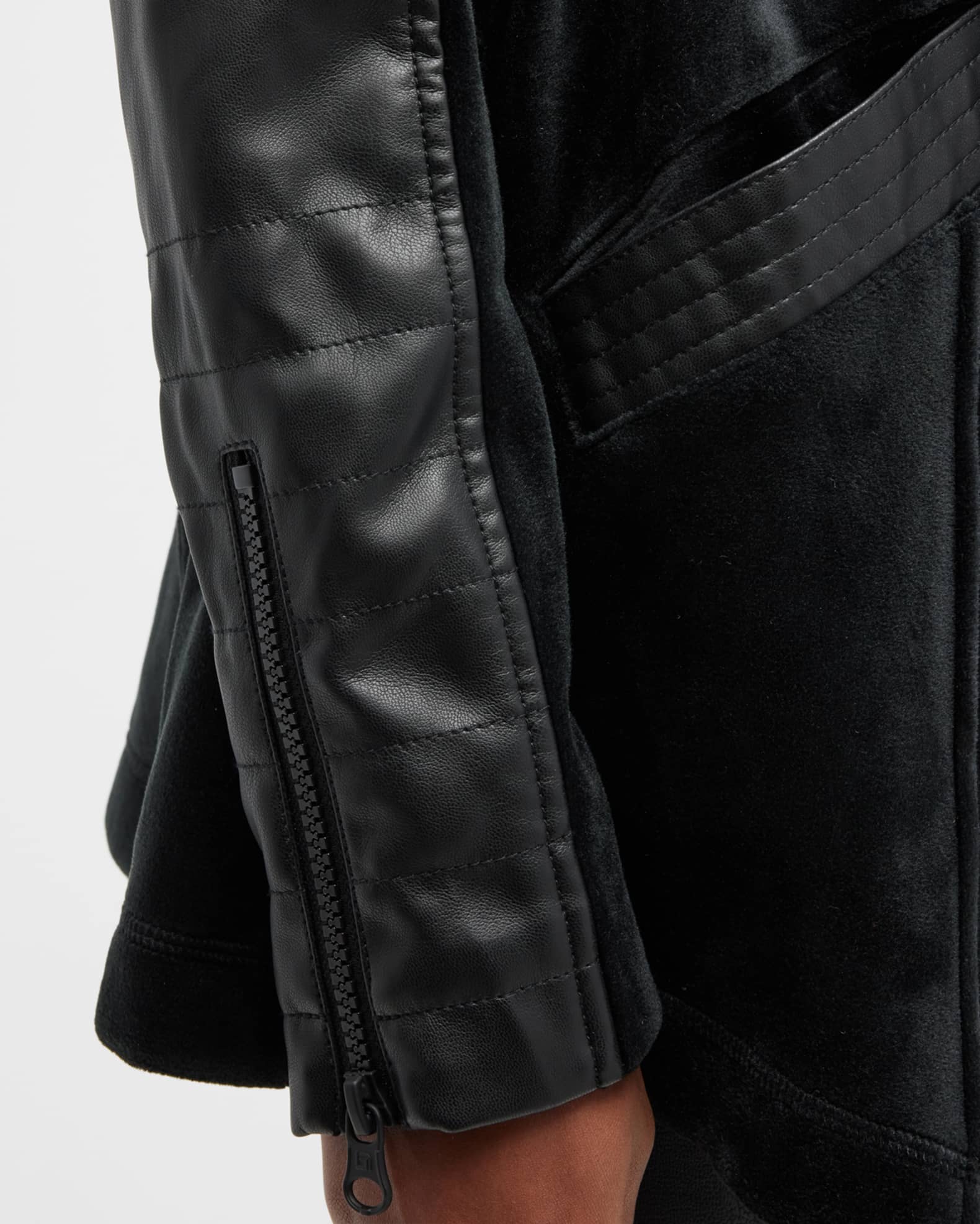Blanc Noir Drape Velour Jacket | Neiman Marcus