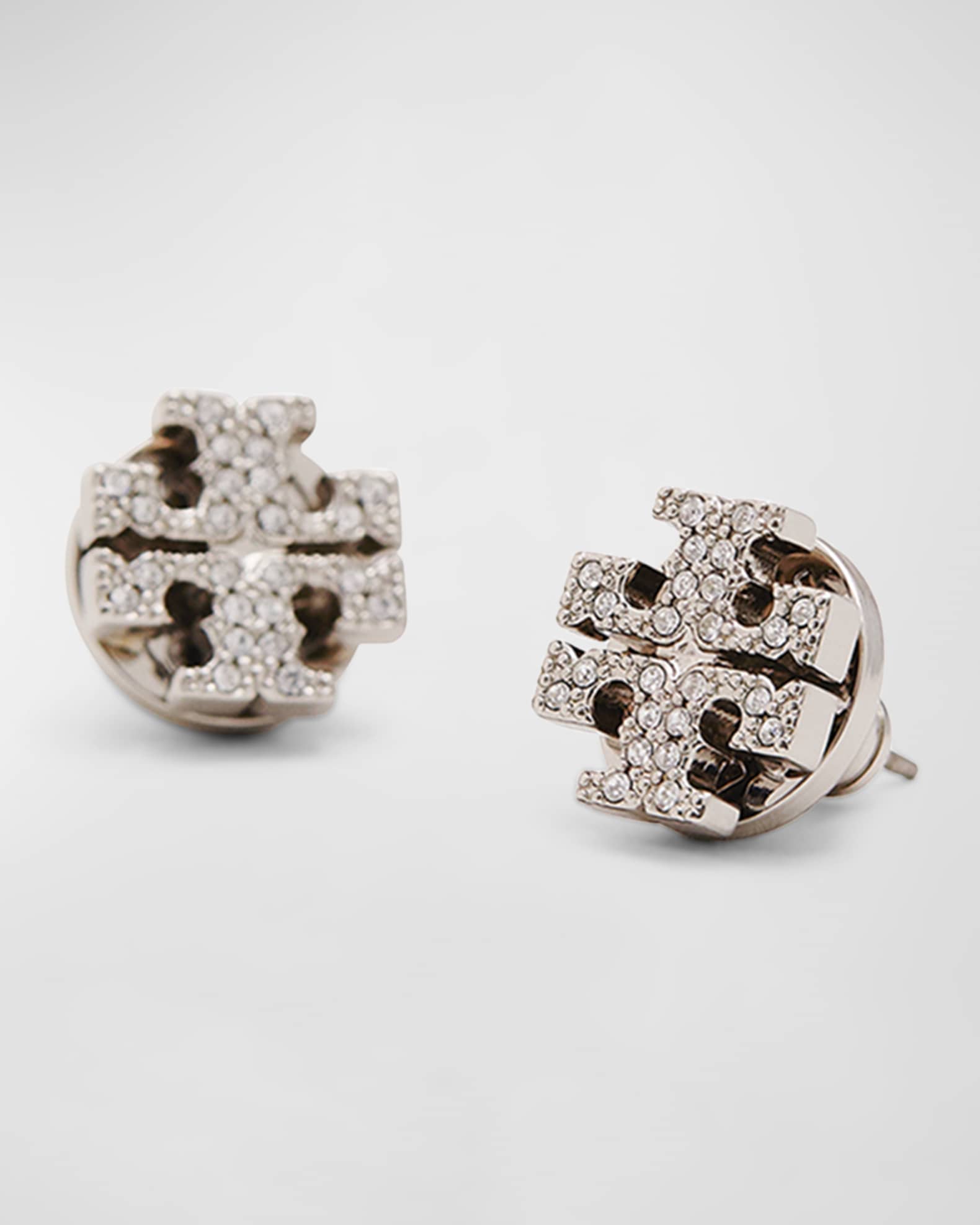 Small Kira Clover Pavé Stud: Women's Designer Earrings