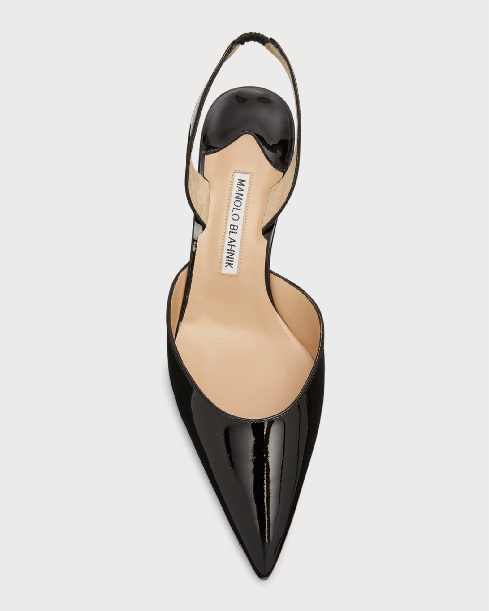 Manolo Blahnik Carolyne Low Heel Patent Halter Pumps Neiman Marcus