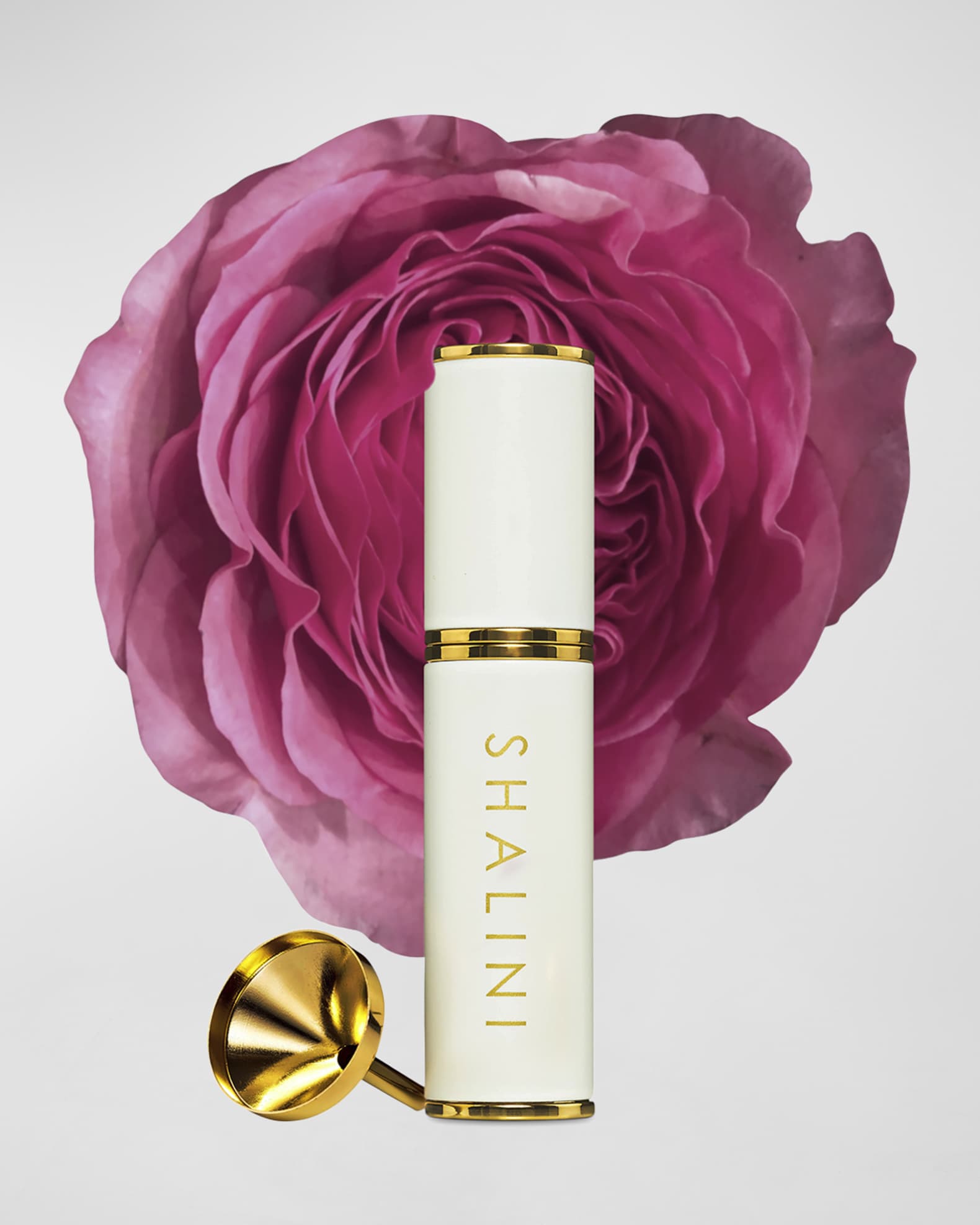 Amorem Rose White Lacquer and Gold Plated Travel Spray, 0.4 oz./ 12.5 mL 1