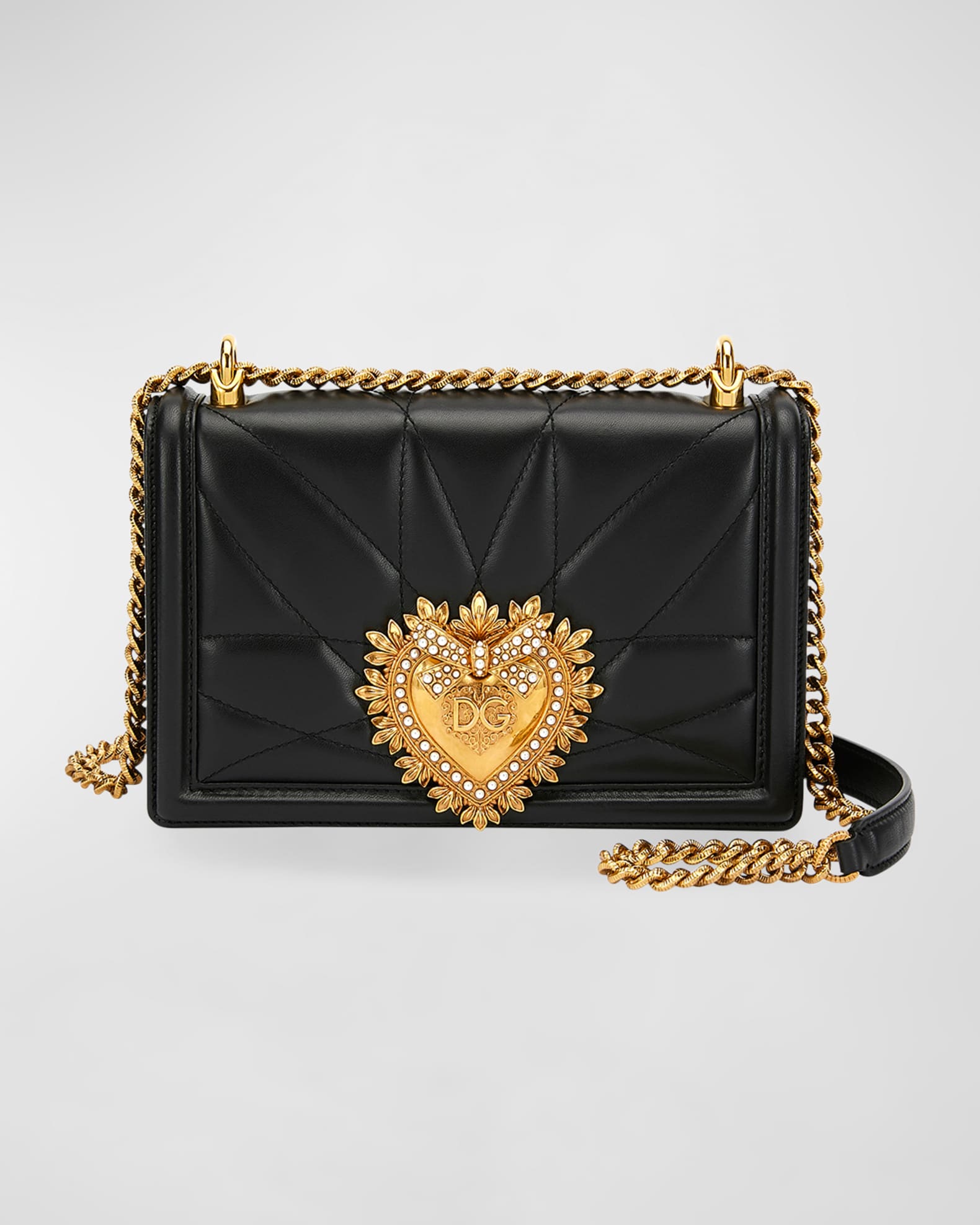 Dolce&Gabbana Devotion Medium Quilted Crossbody Bag | Neiman Marcus