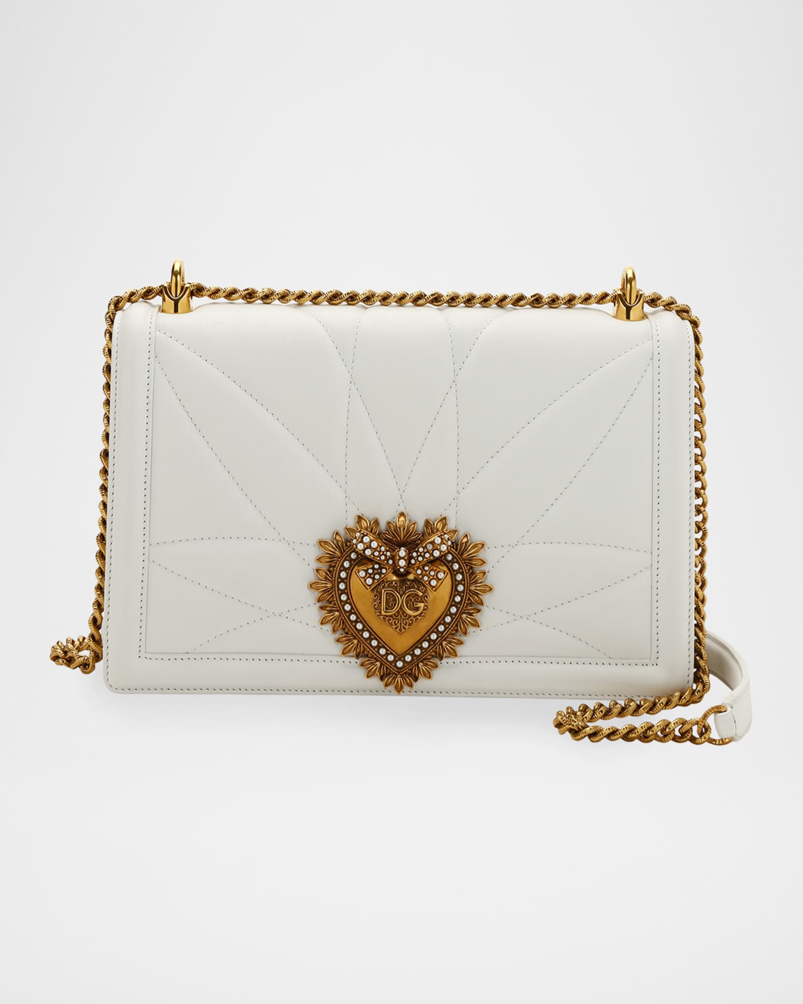 Dolce&Gabbana Devotion Medium Quilted Crossbody Bag | Neiman Marcus