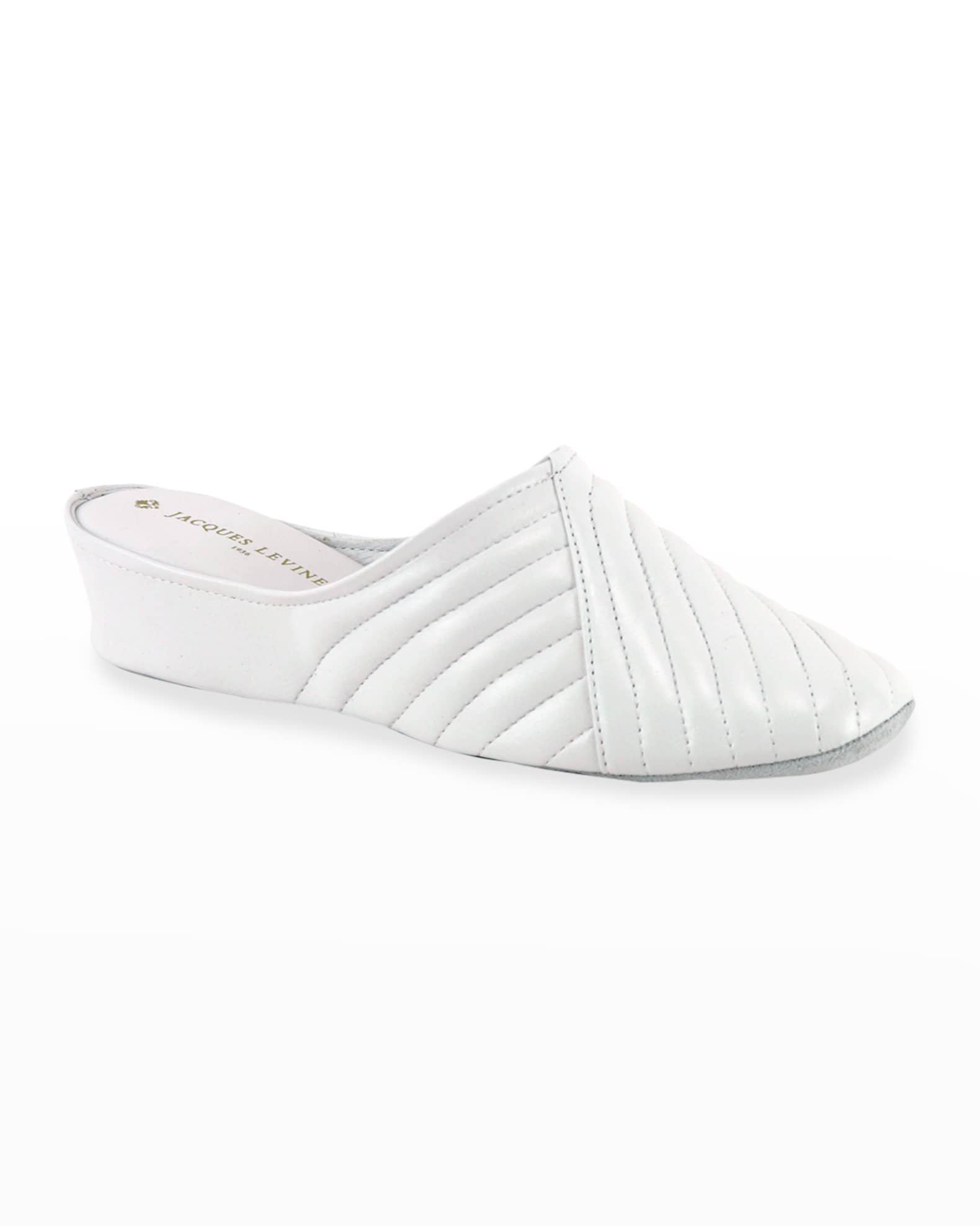 Two-Tone Metallic Quilted Slippers 1
