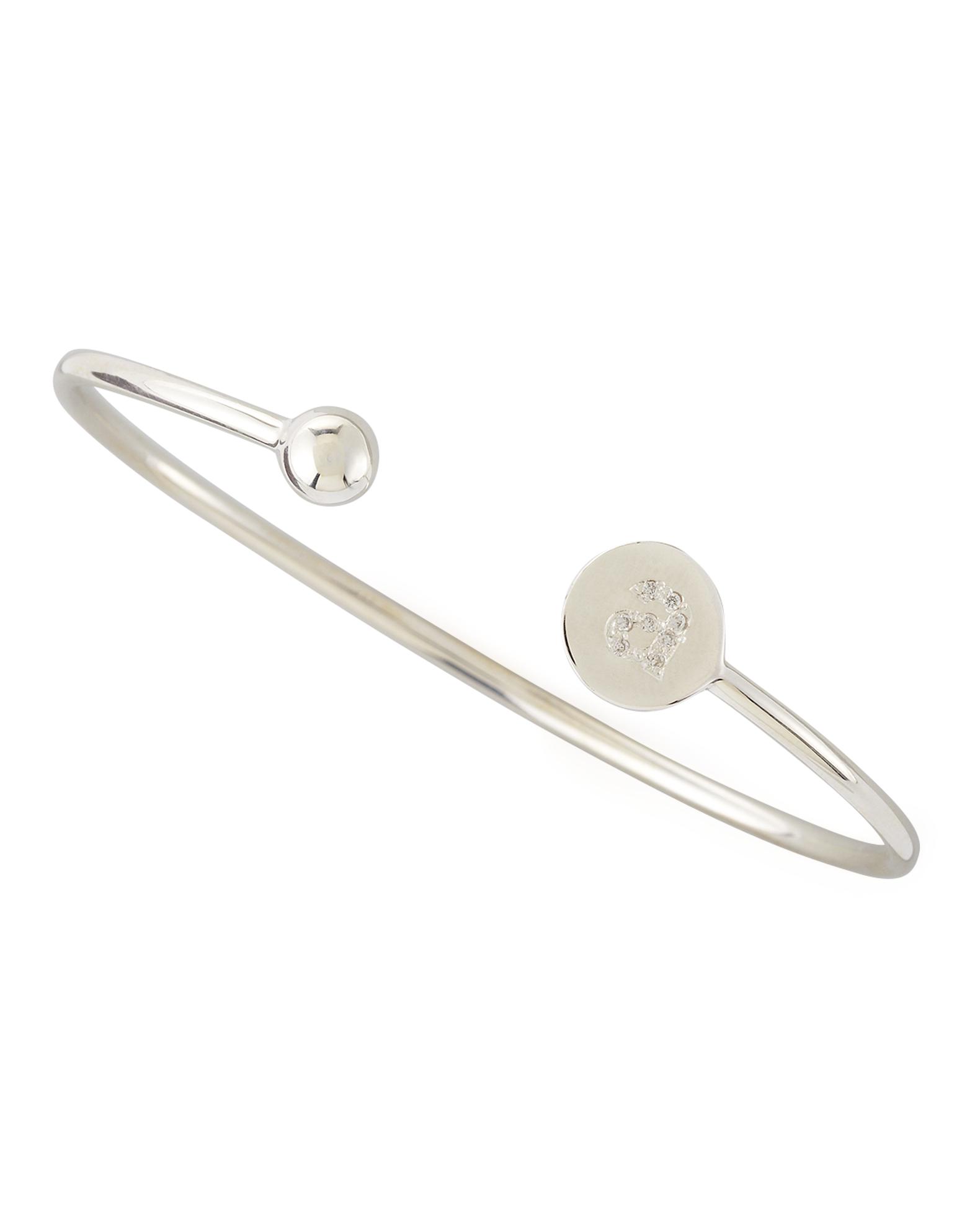Ball & Pave Diamond Initial Bracelet | Neiman Marcus