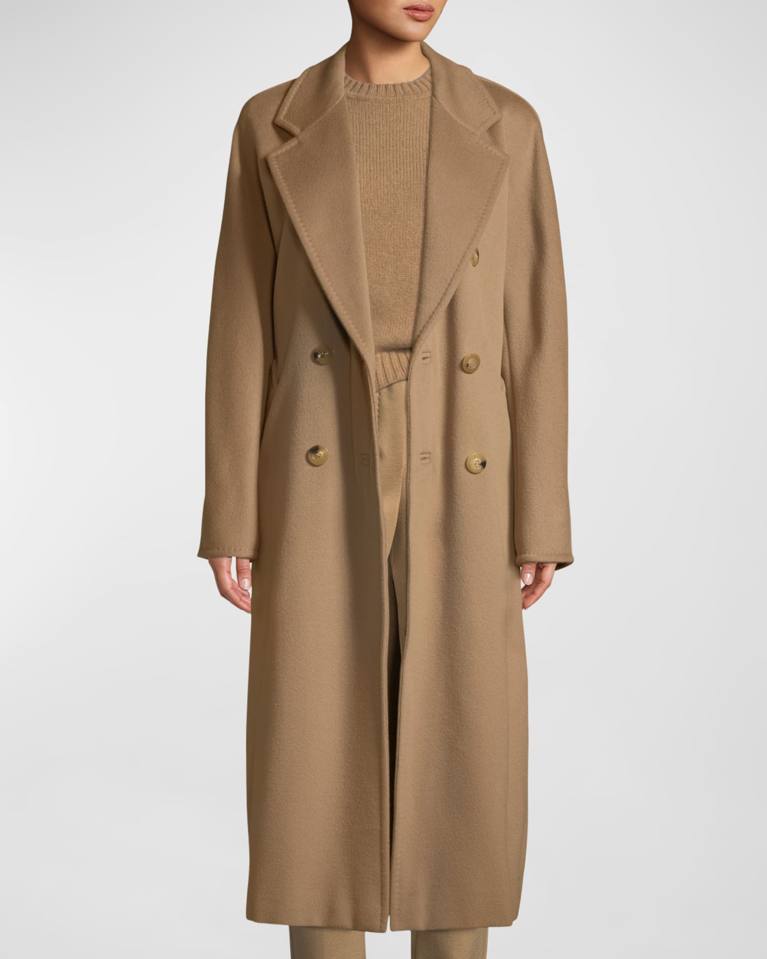 ブルゾン Max Mara Double-Breasted Coat In Luxurious Wool-Cashmere Max Mara Wool-Cashmere Double-Breasted Madame Coat | Neiman