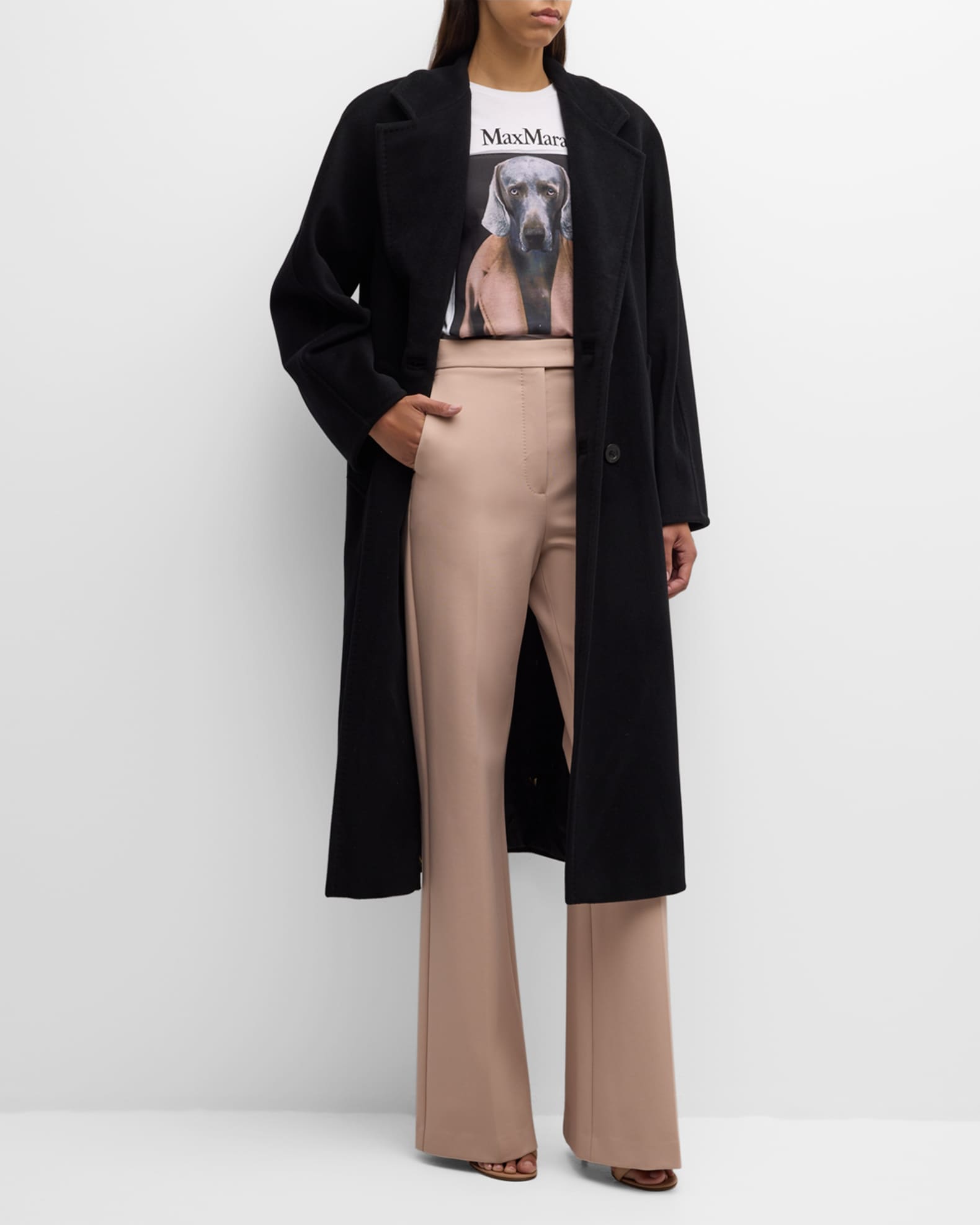 Max Mara Wool-Cashmere Belted Madame Coat | Neiman Marcus Max Mara Wool-Cashmere Belted Madame Coat | Neiman Marcus