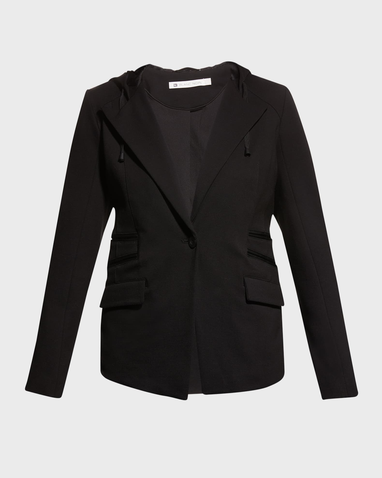Blanc noir hooded moto jacket hot sale