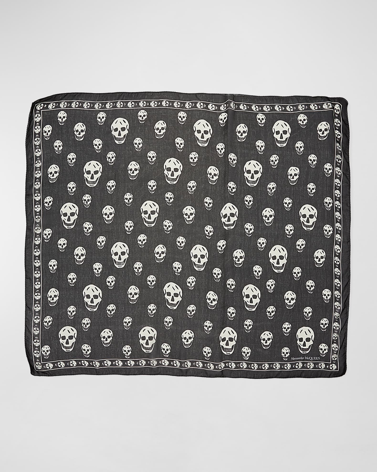 Silk Chiffon Skull Scarf 1