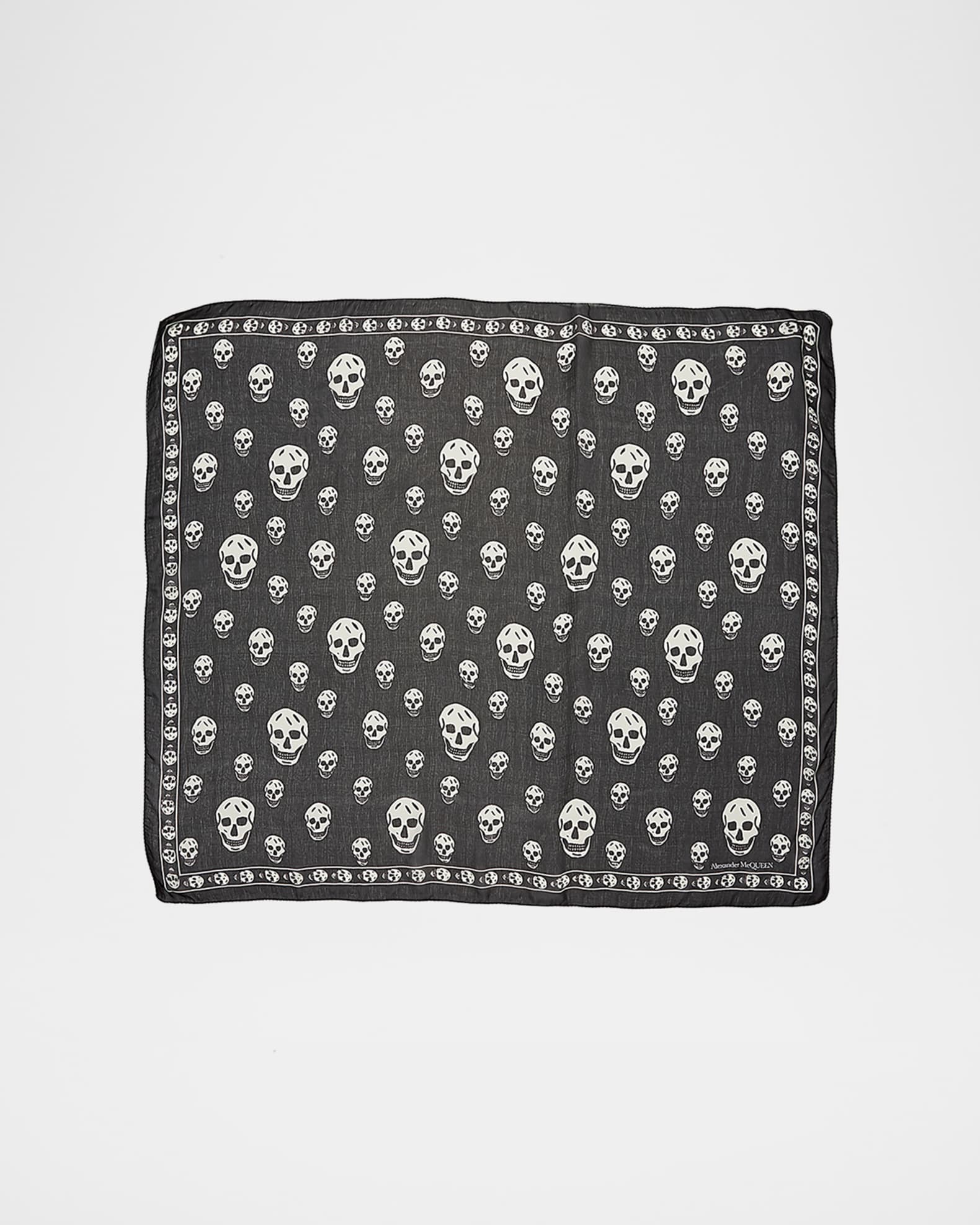 Silk Chiffon Skull Scarf 0