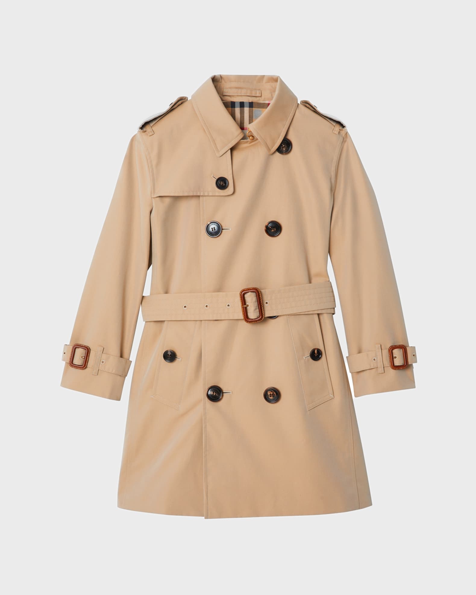 Mayfair Collared Trench Coat, Size 3-14 0