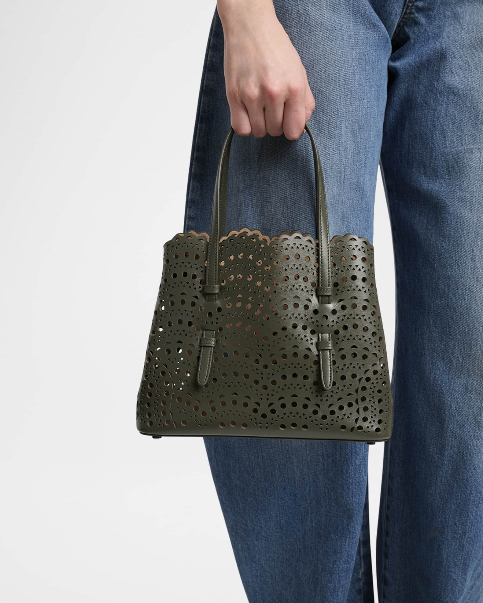 Mina 25 Tote Bag in Vienne Wave Perforated Leather 1
