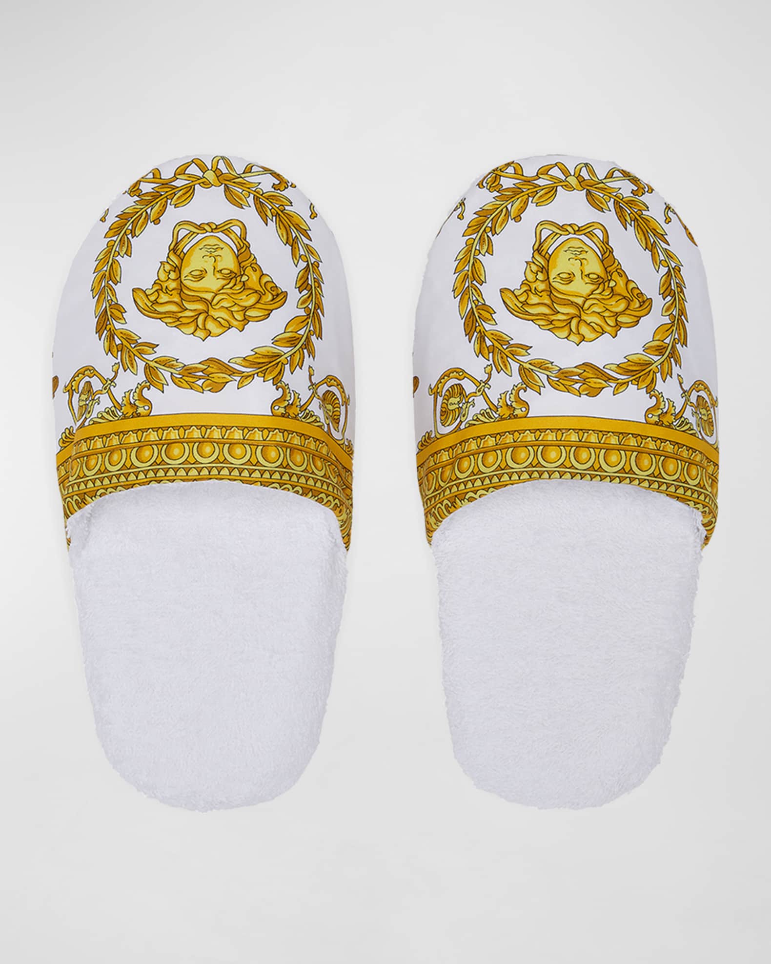 Men's Barocco-Print Mule Slippers 0