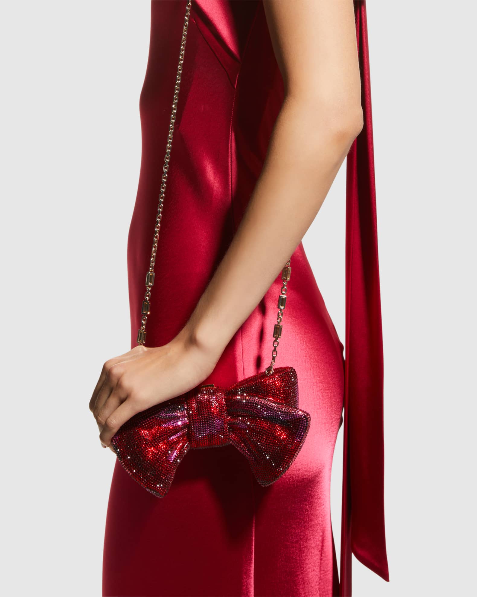 Judith Leiber Couture Crystal Bow Clutch Bag Neiman Marcus
