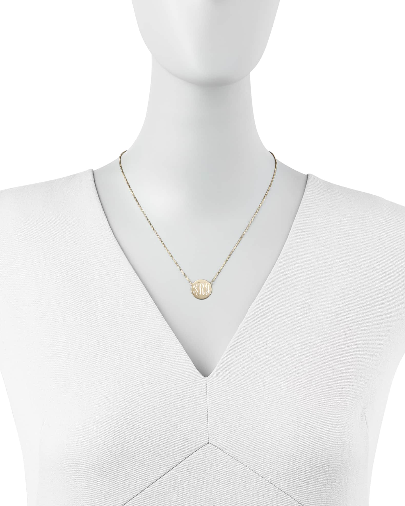 Cara Monogrammed 14k Gold Necklace 1