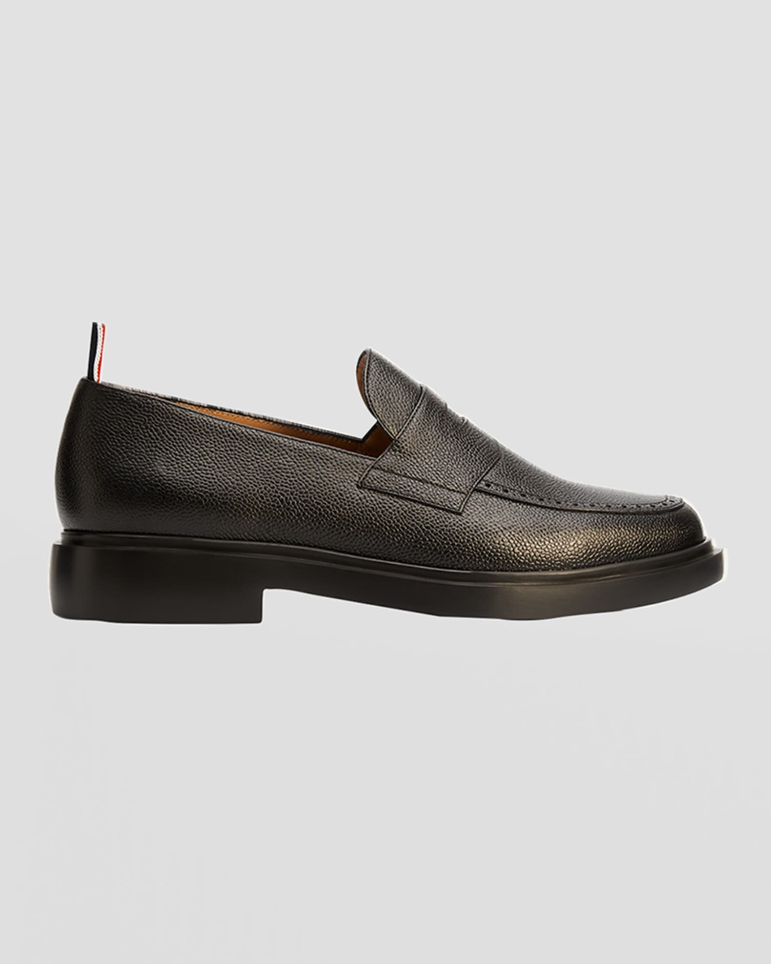 Men s Rubber Sole Leather Penny Loafers