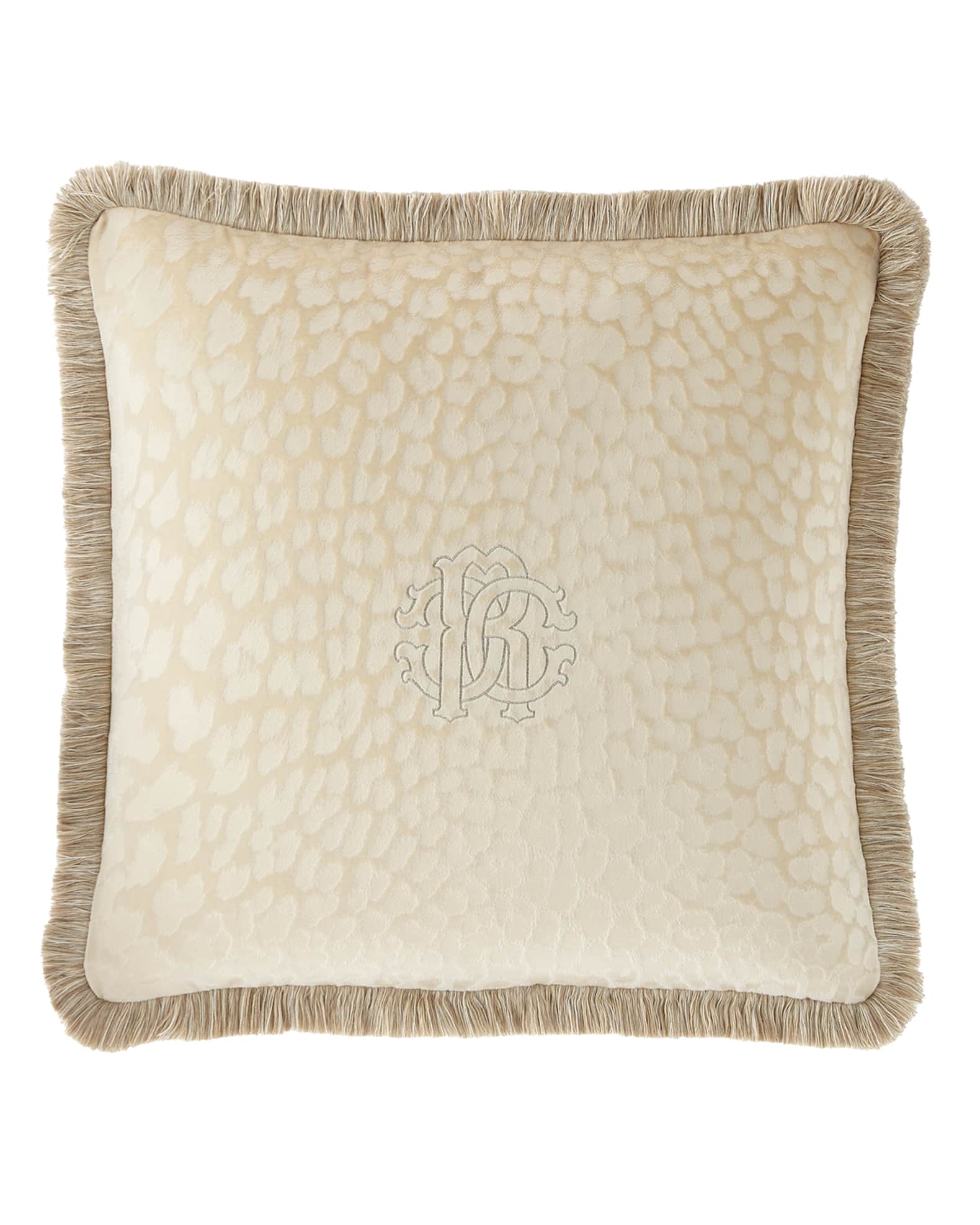 Monogram Velvet Pillow 1
