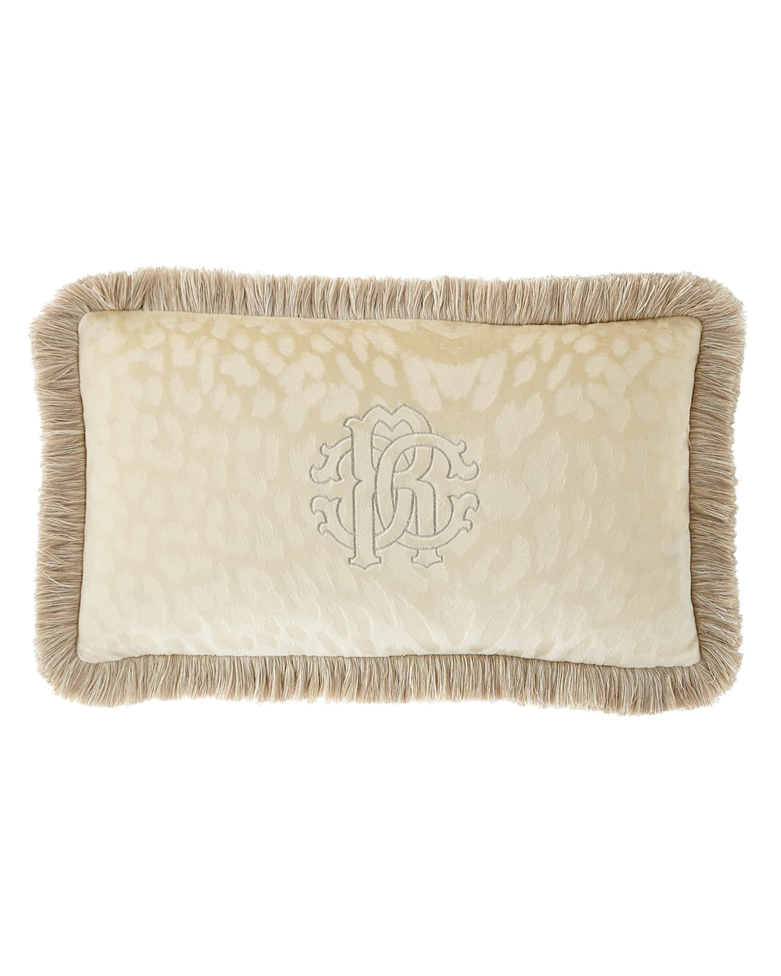 Monogram Velvet Pillow 1