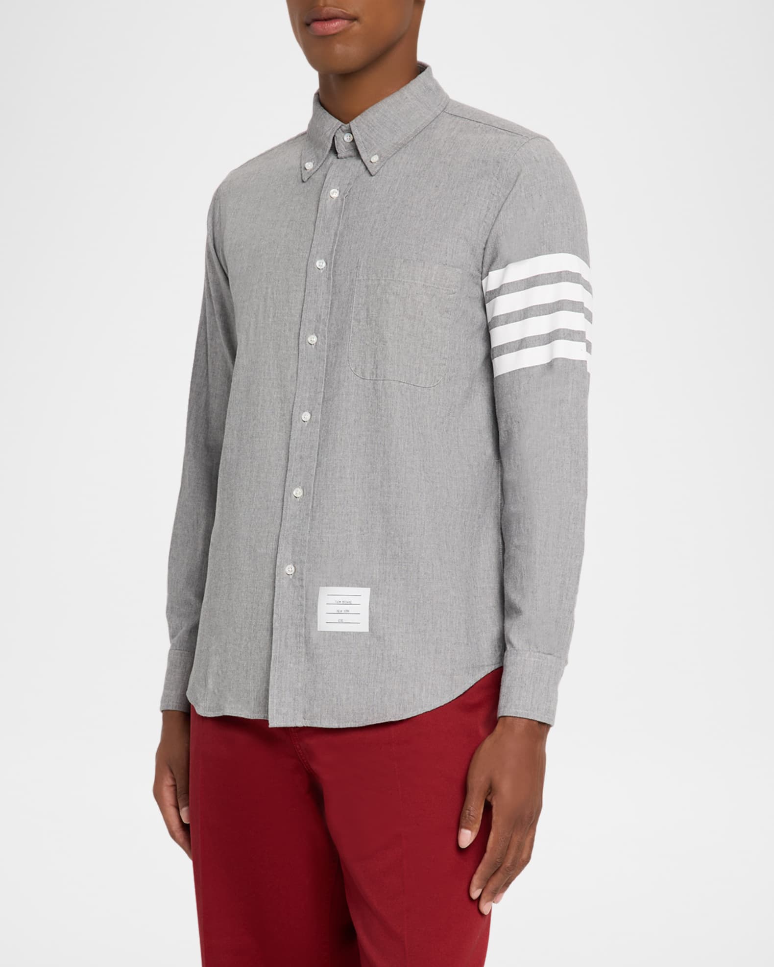 Thom Browne 4-Bar Stripe Shirt - Grey - 1