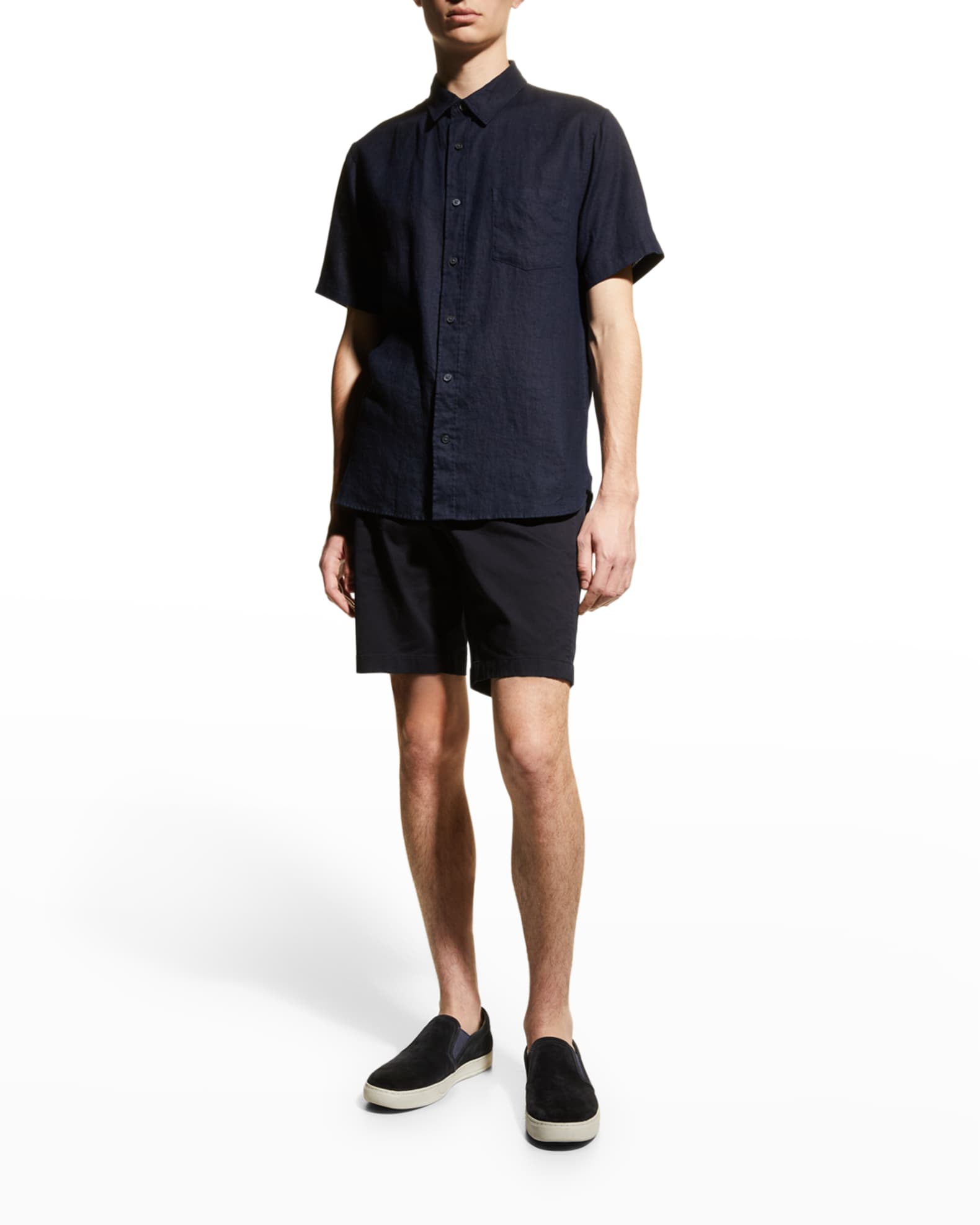 Vince Men's Linen Short-Sleeve Sport Shirt | Neiman Marcus