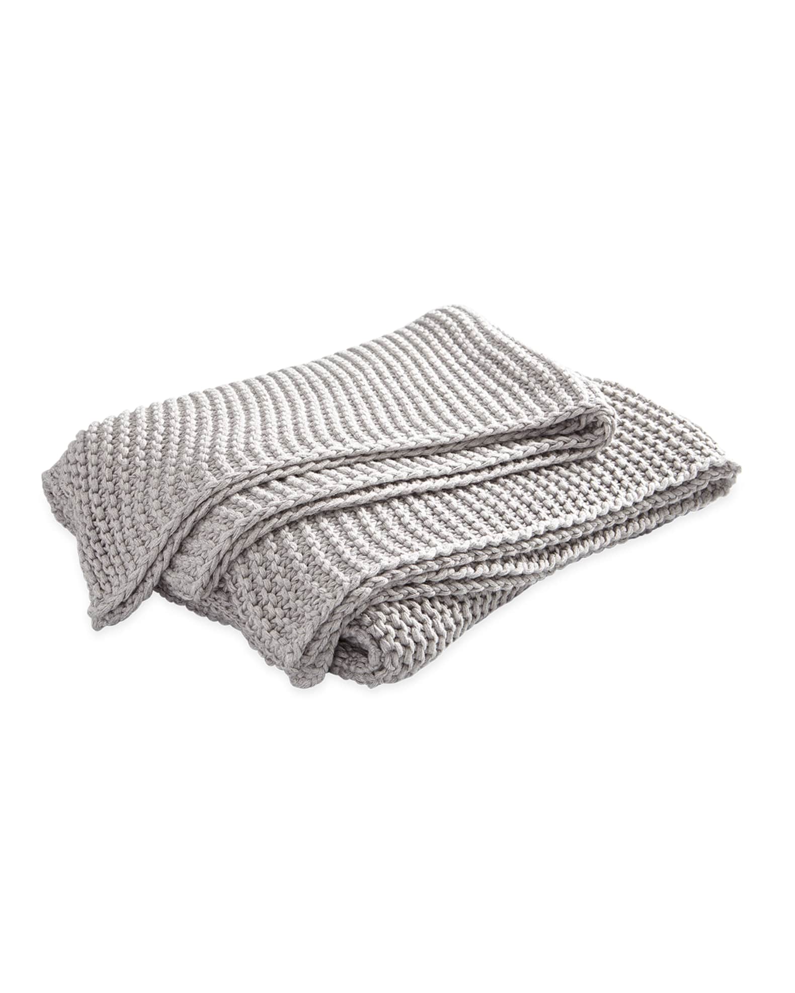 Matouk Orla CottonWool Throw Blanket Neiman Marcus