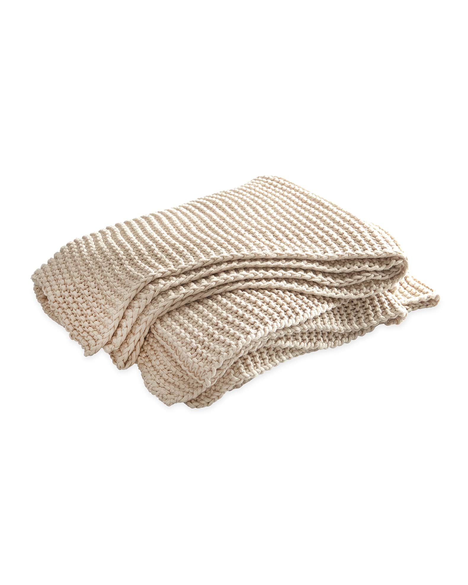 Matouk Orla CottonWool Throw Blanket Neiman Marcus
