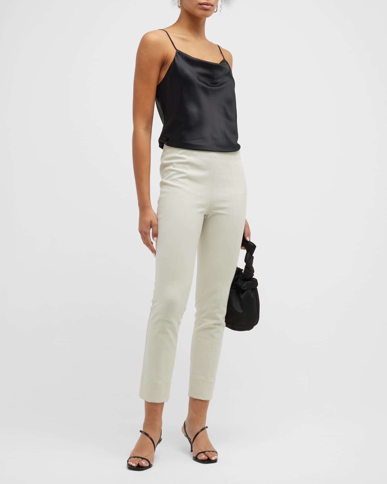 Marta Cowl-Neck Silk Camisole 1