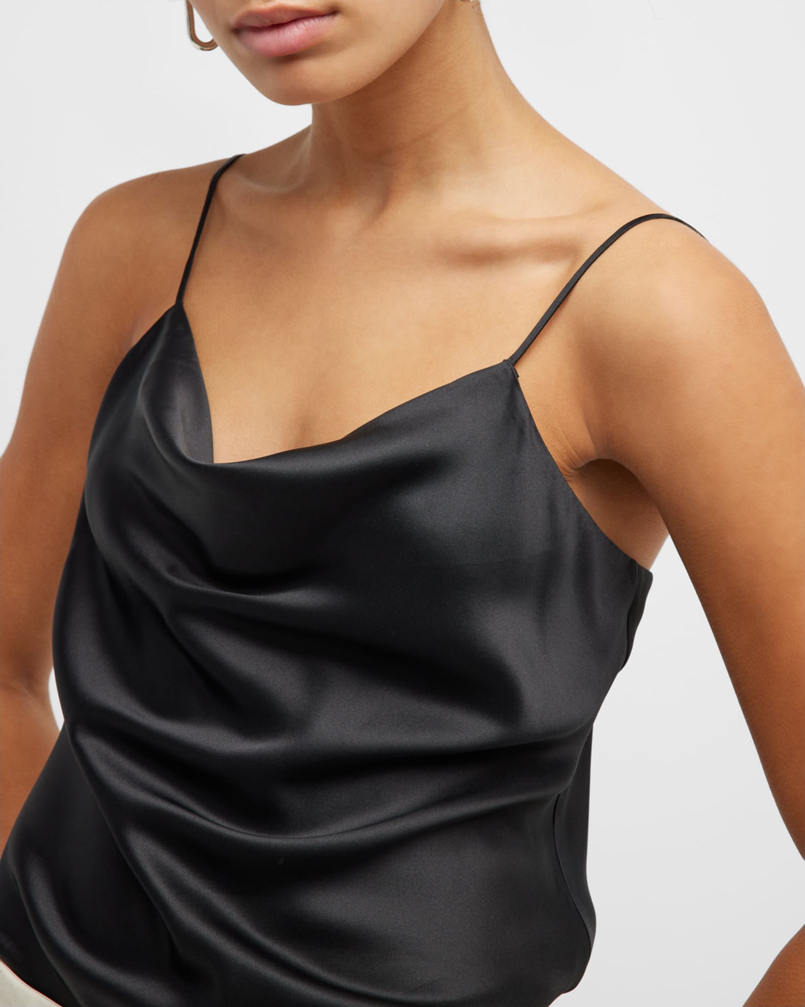 Silk95 Paris Cowl Neck Silk Camisole Mink main image 1