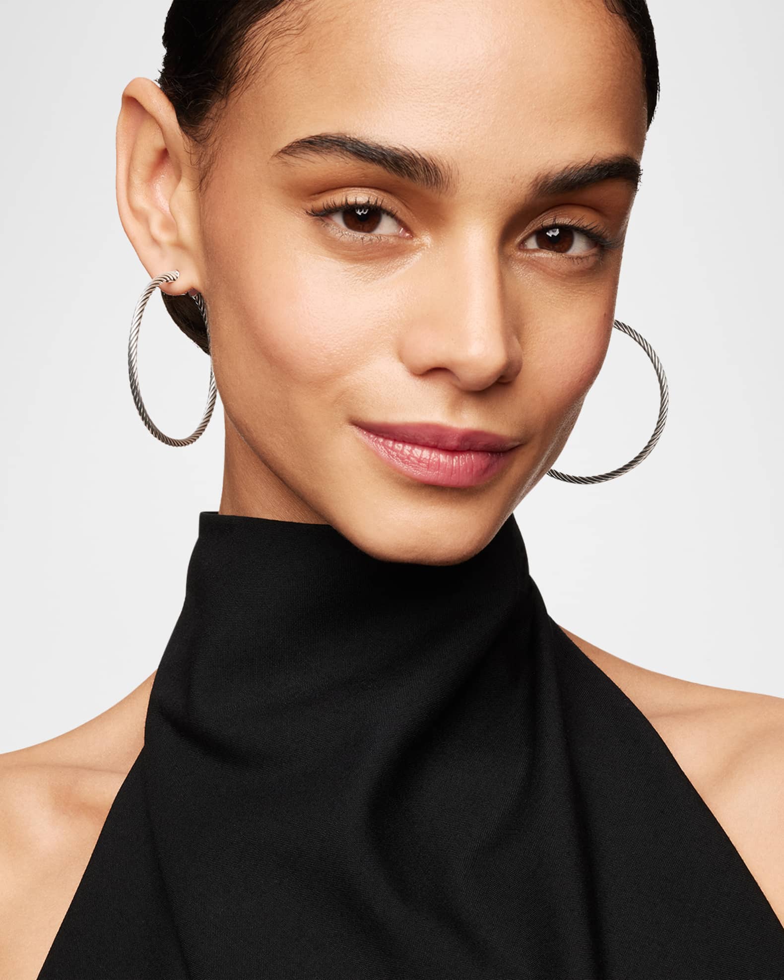 Cablespira Hoop Earrings, 2" 1