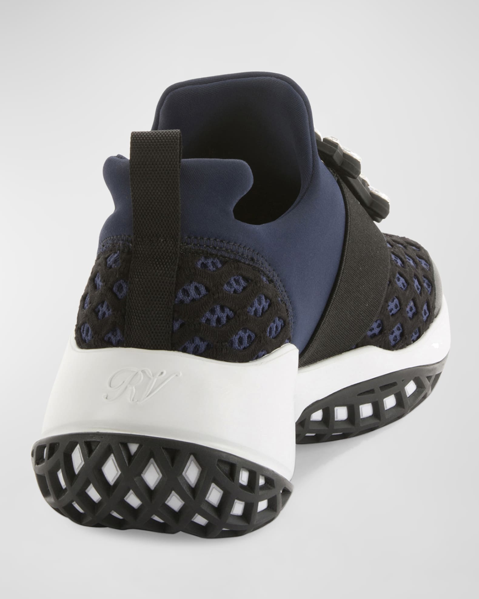 Roger Vivier Running Strass Buckle Stretch Sneakers | Neiman