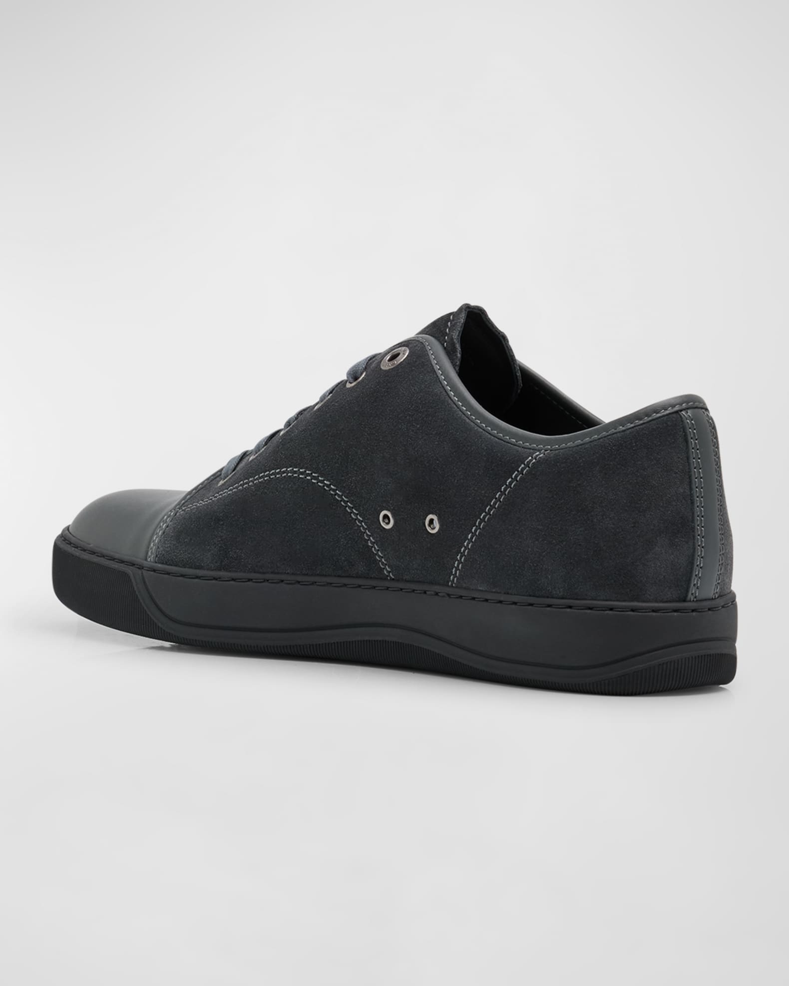 Men's Matte Cap-Toe Low-Top Sneakers