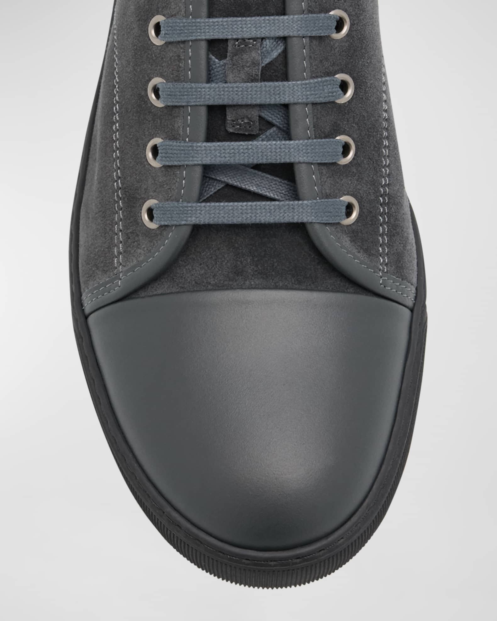 Men's Matte Cap-Toe Low-Top Sneakers